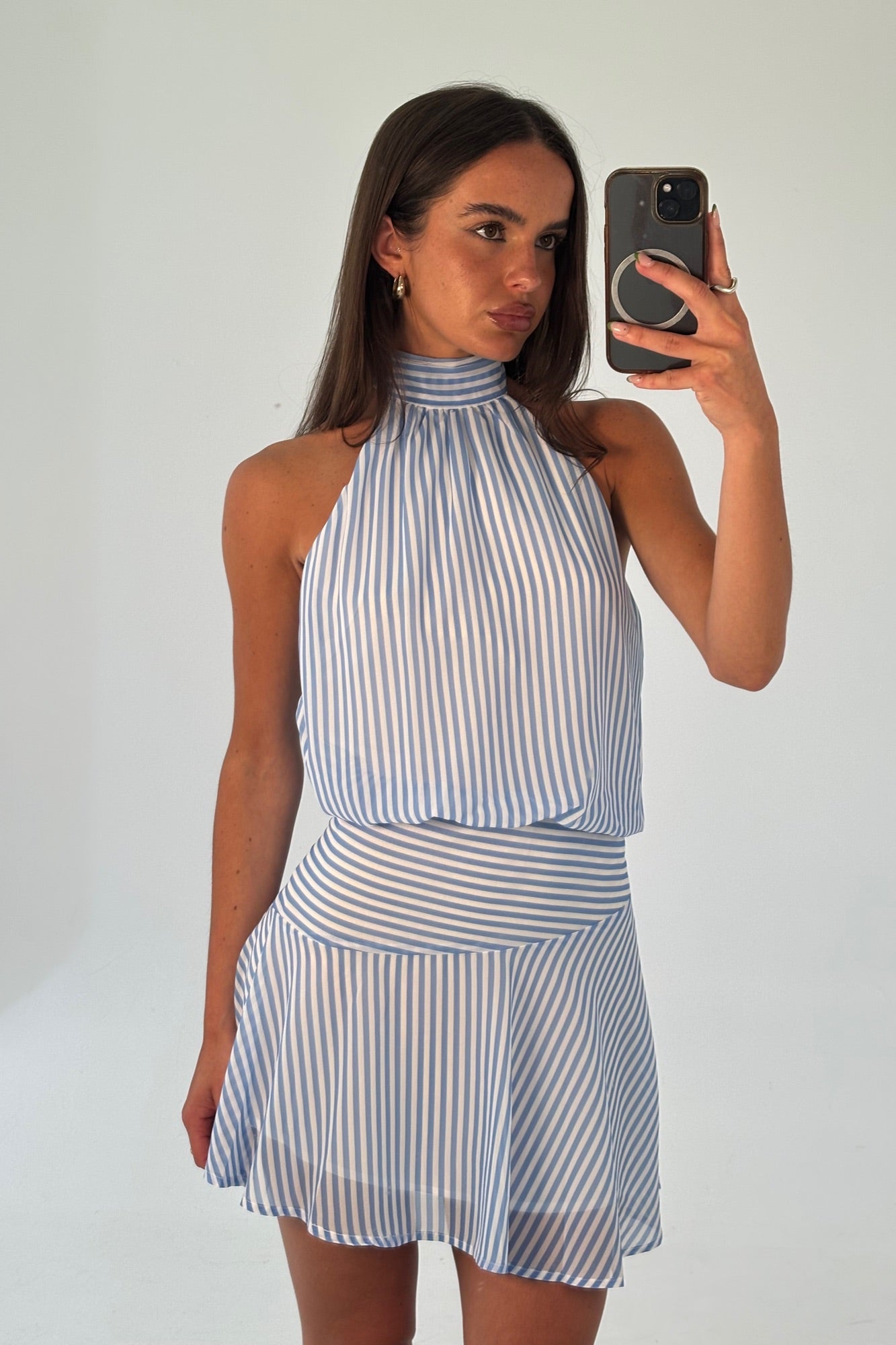 Talisha Mini Dress Blue Stripe