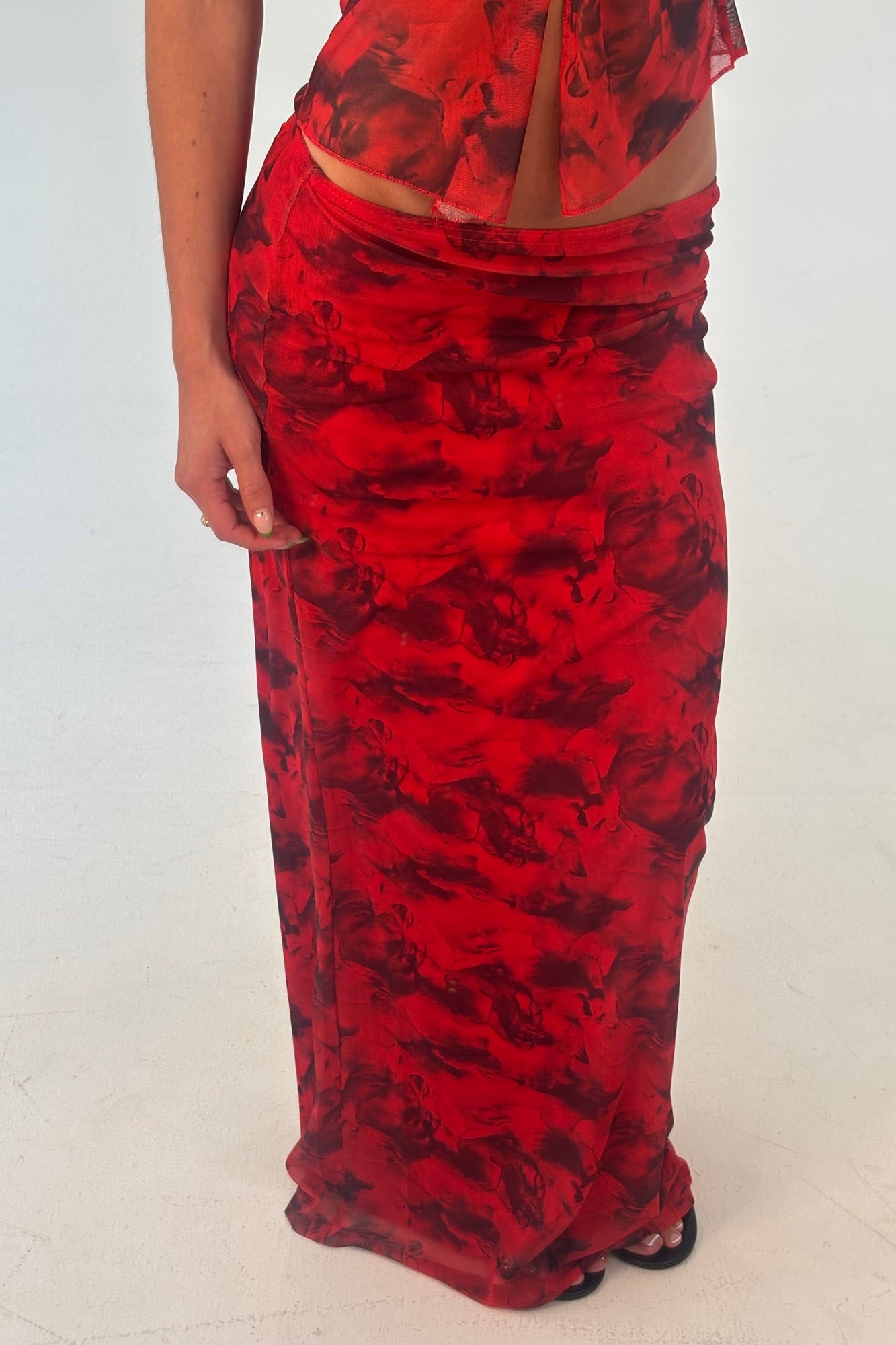 Lani Maxi Skirt Red