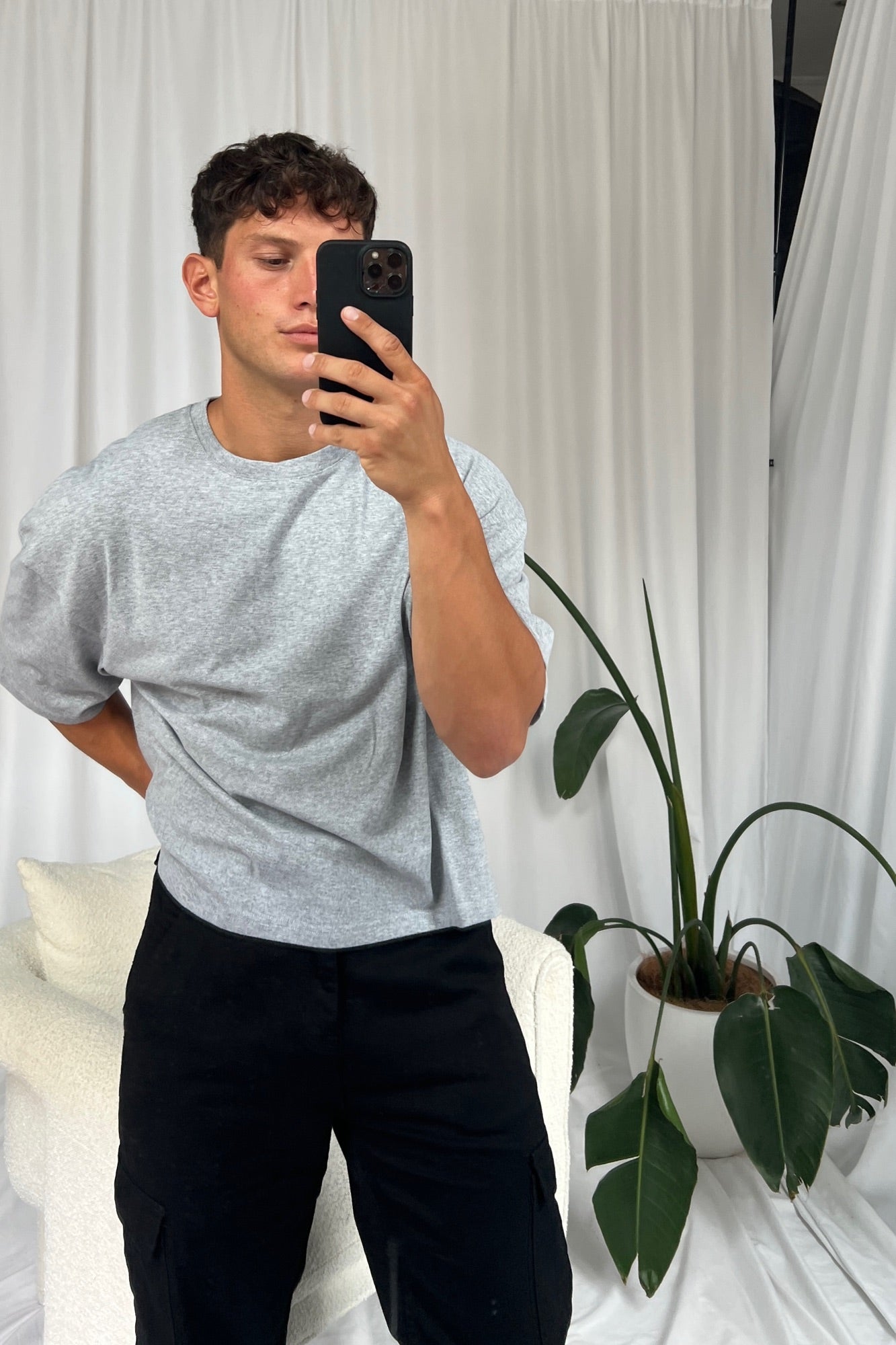 NTH Crop Box Tee Grey