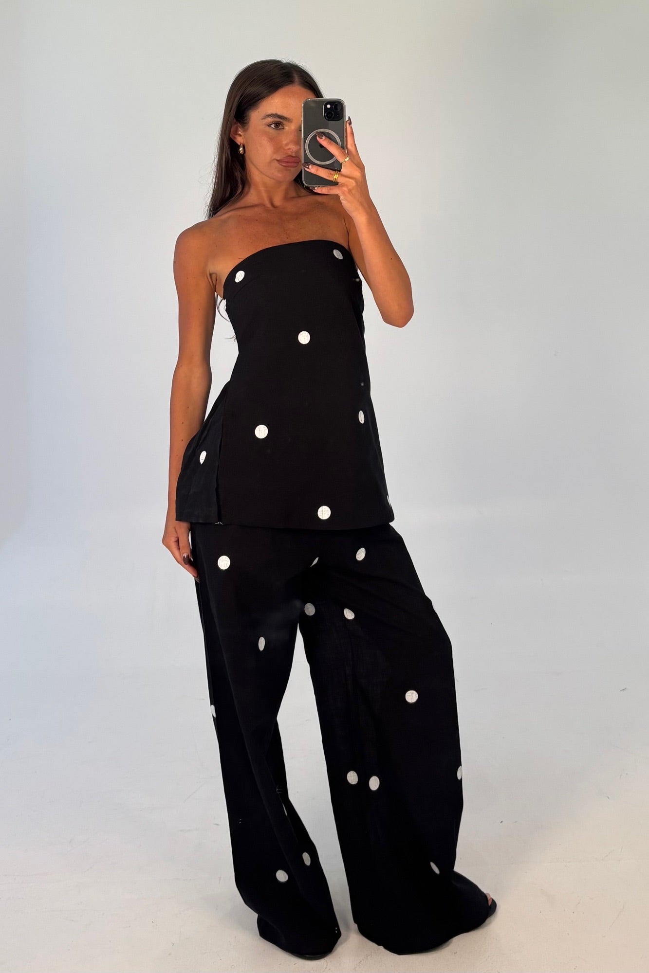 Nora Set Black Polka