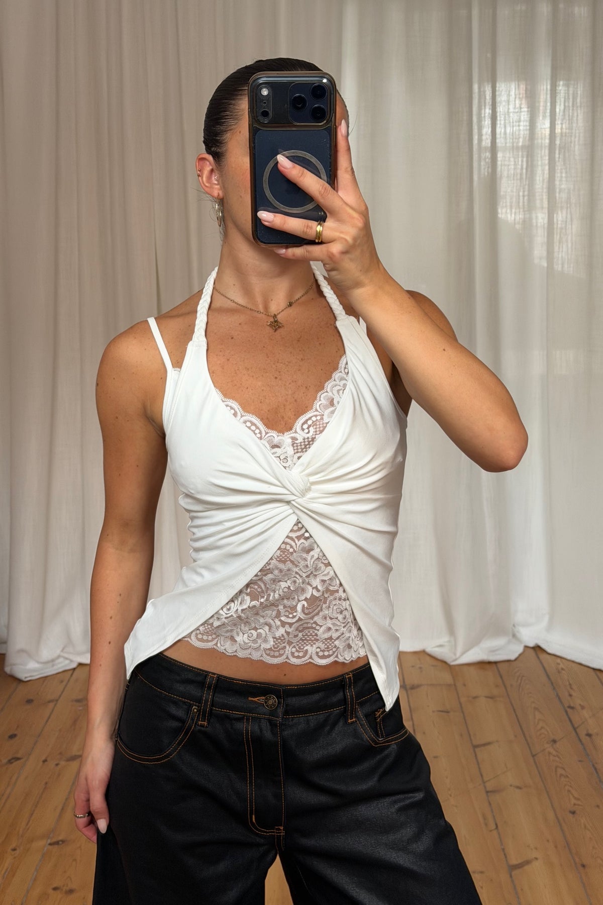 Lyra Lace Top White