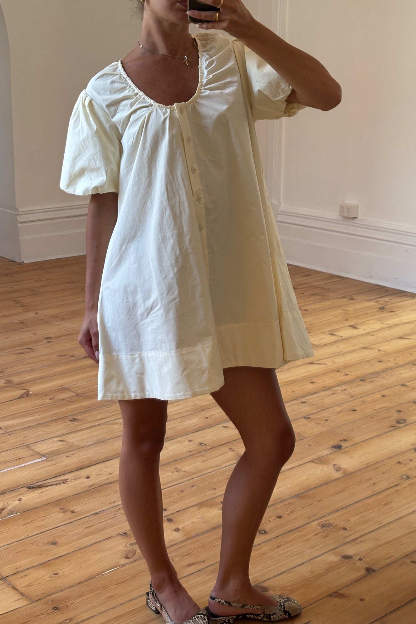 Oaks Mini Dress Butter