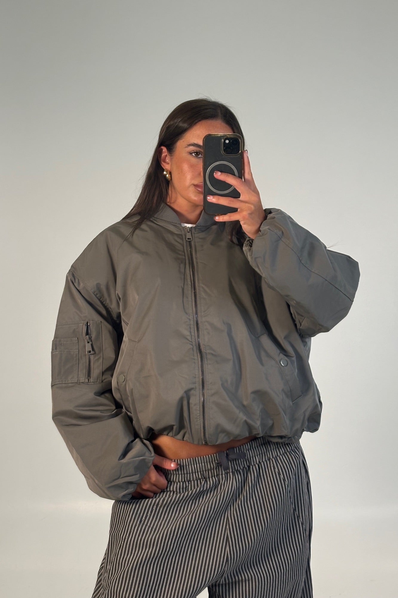Dua Bomber Jacket Grey