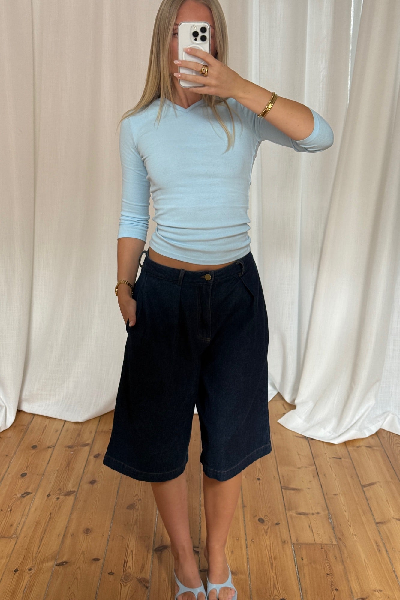 Roni Long Short Dark Denim