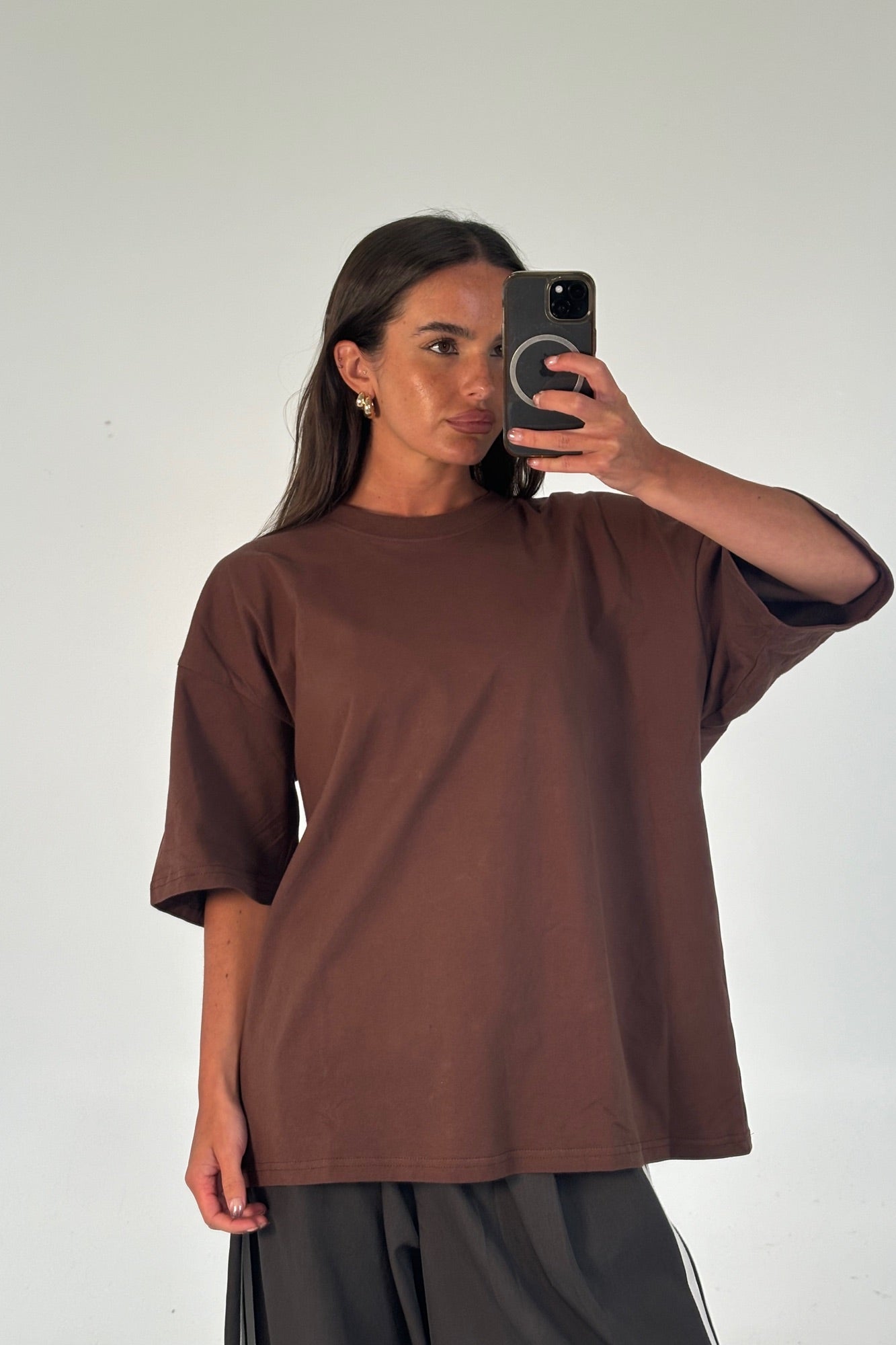 Unisex Midweight Signature Tee Dark Brown