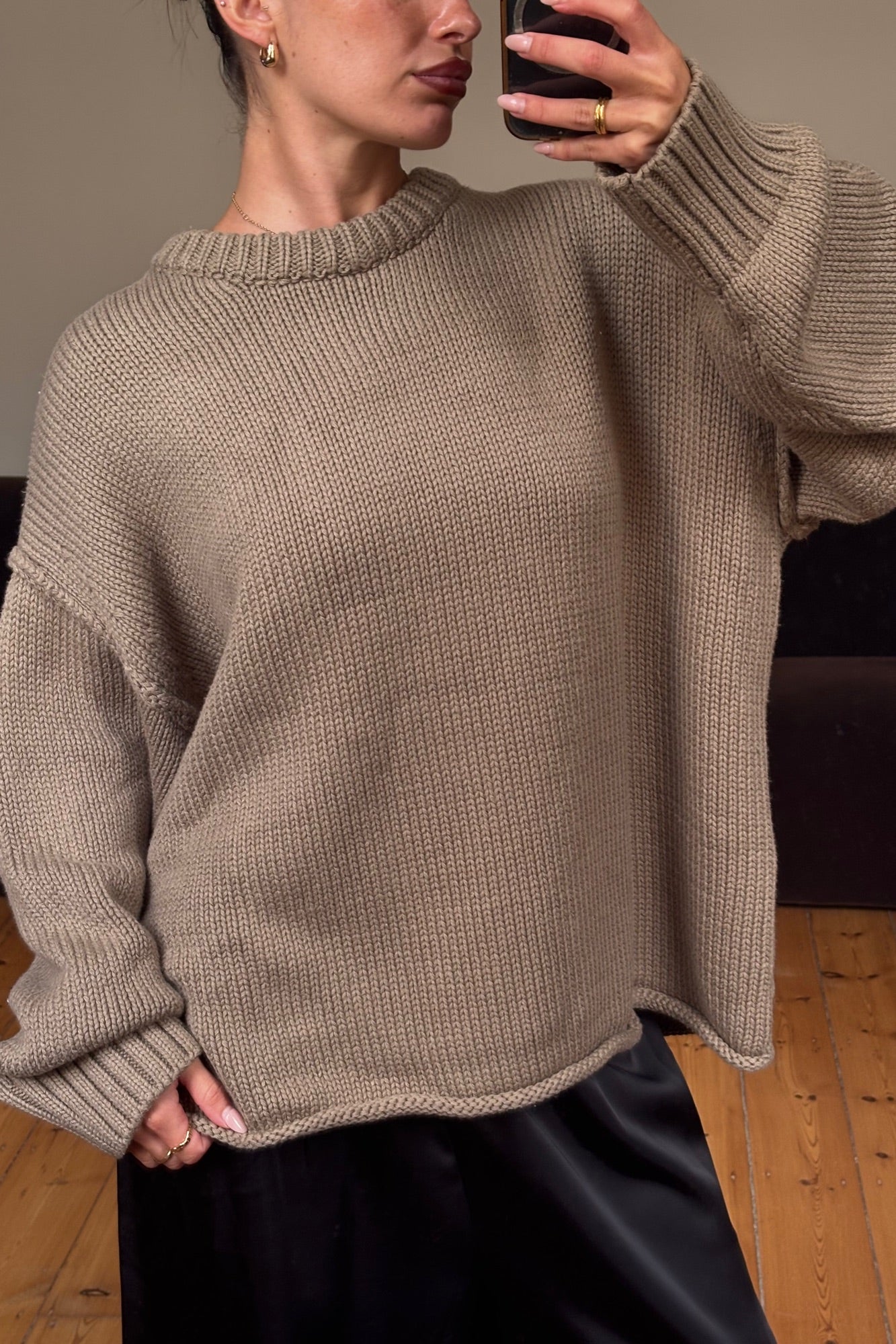 Nikova Knit Jumper Taupe