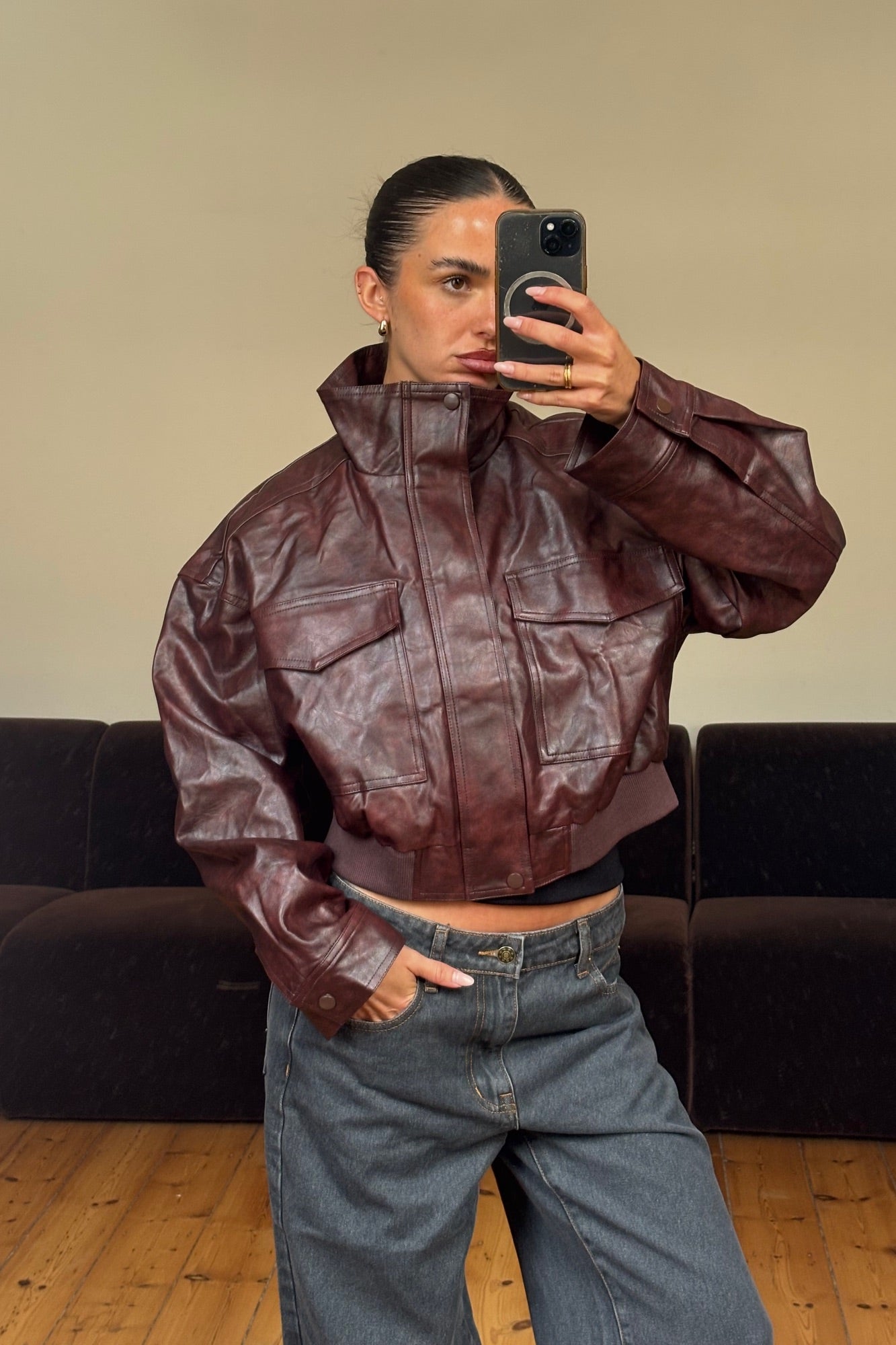 Kai Bomber Jacket Wine