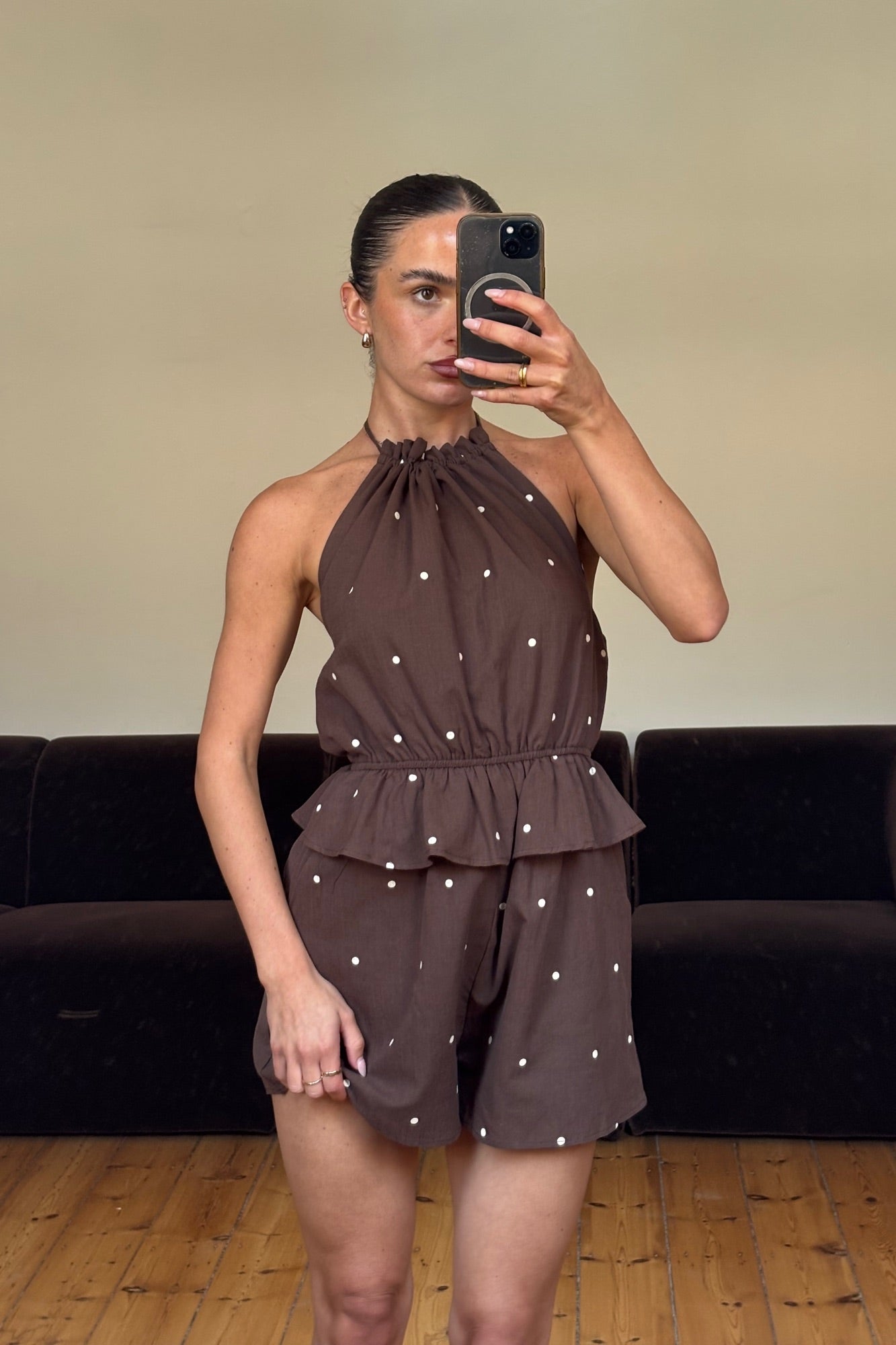 Melina Playsuit Chocolate