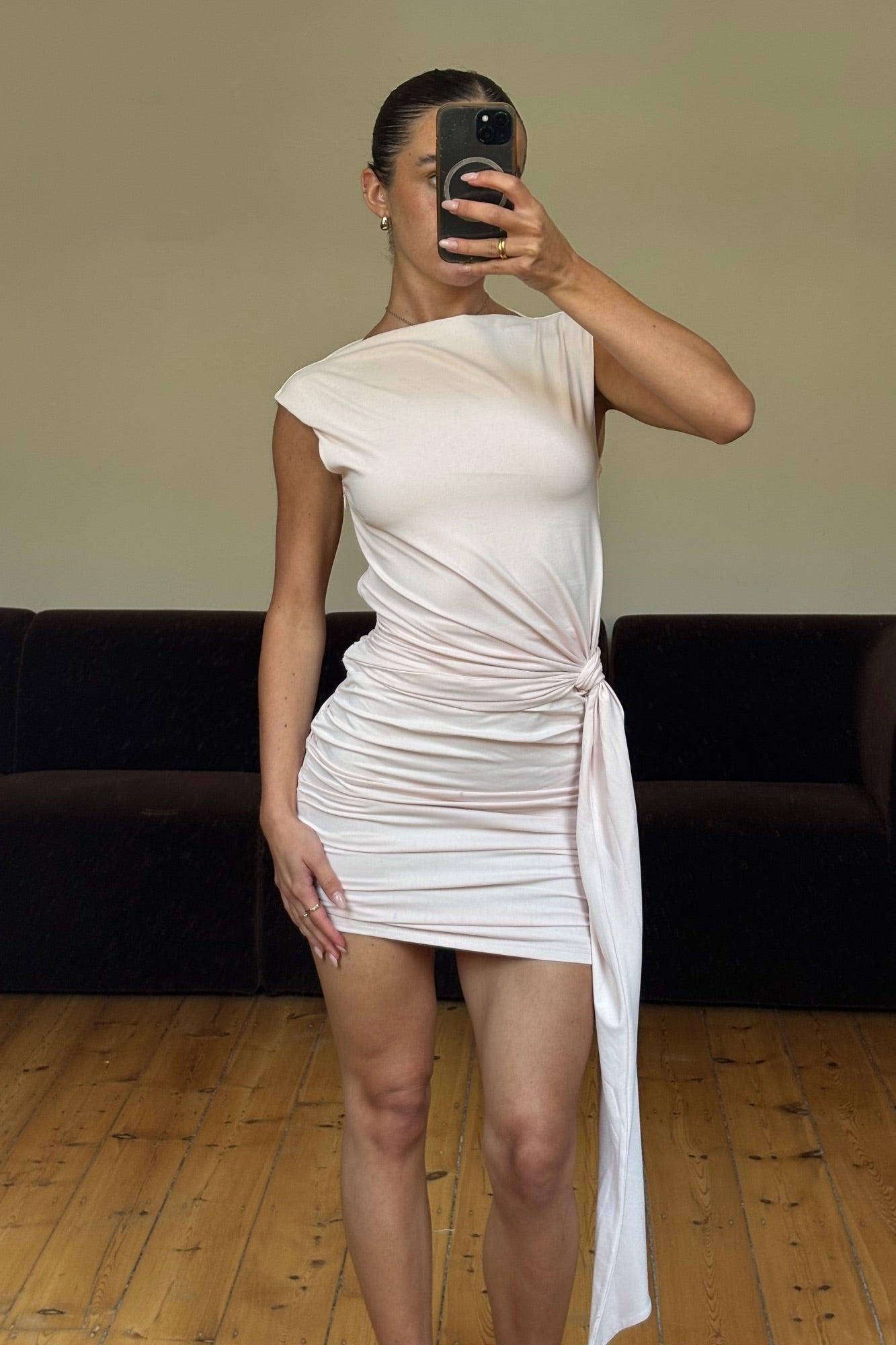 Holly Mini Dress Powder