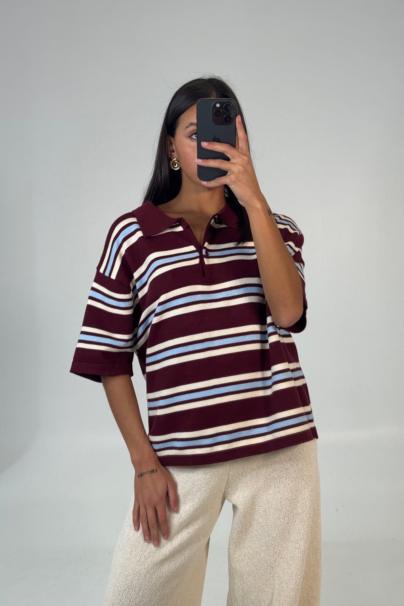 Lynal Short Sleeve Rugby Top Wine