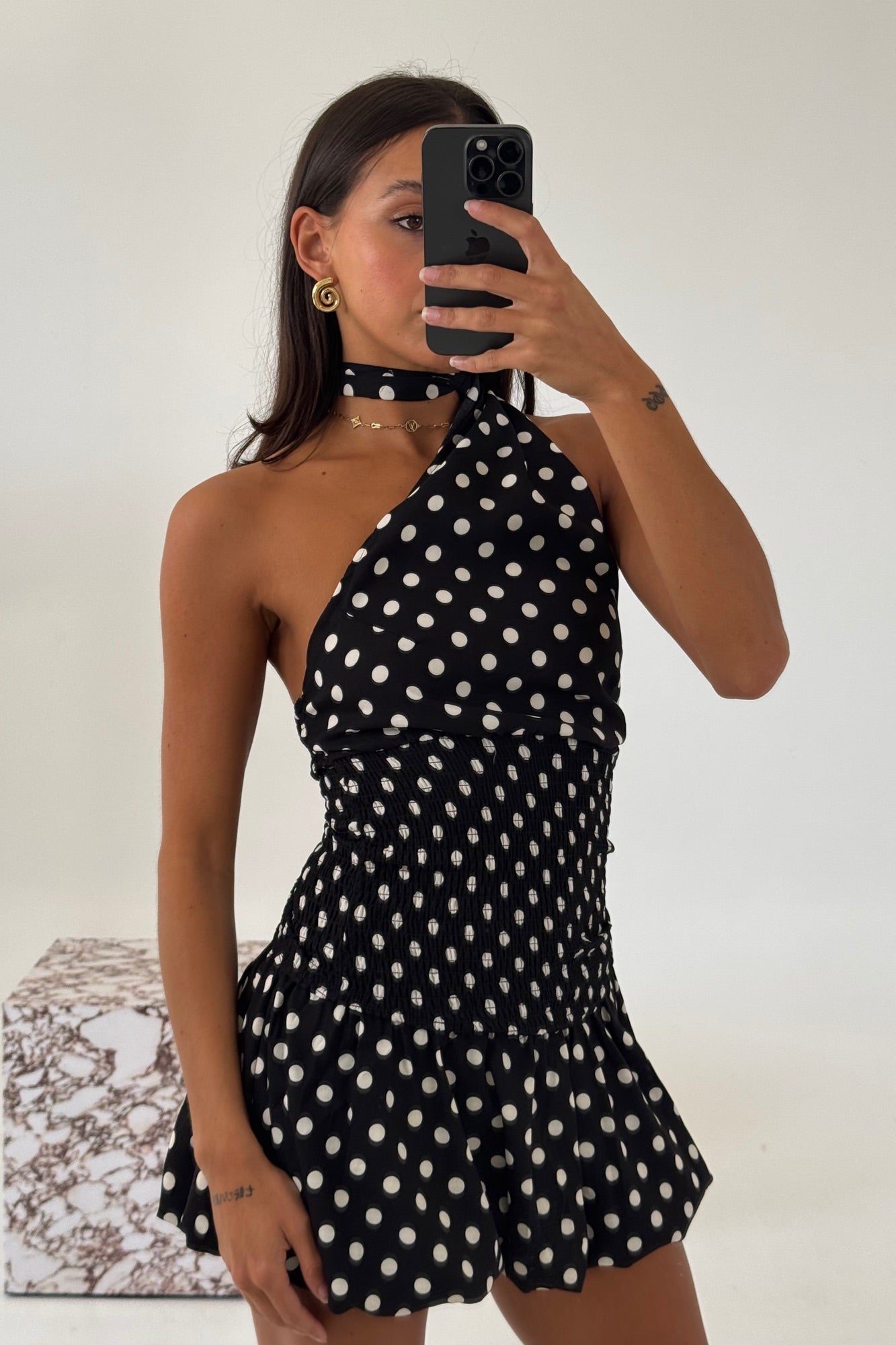 Jayde Polkadot Set Black/White