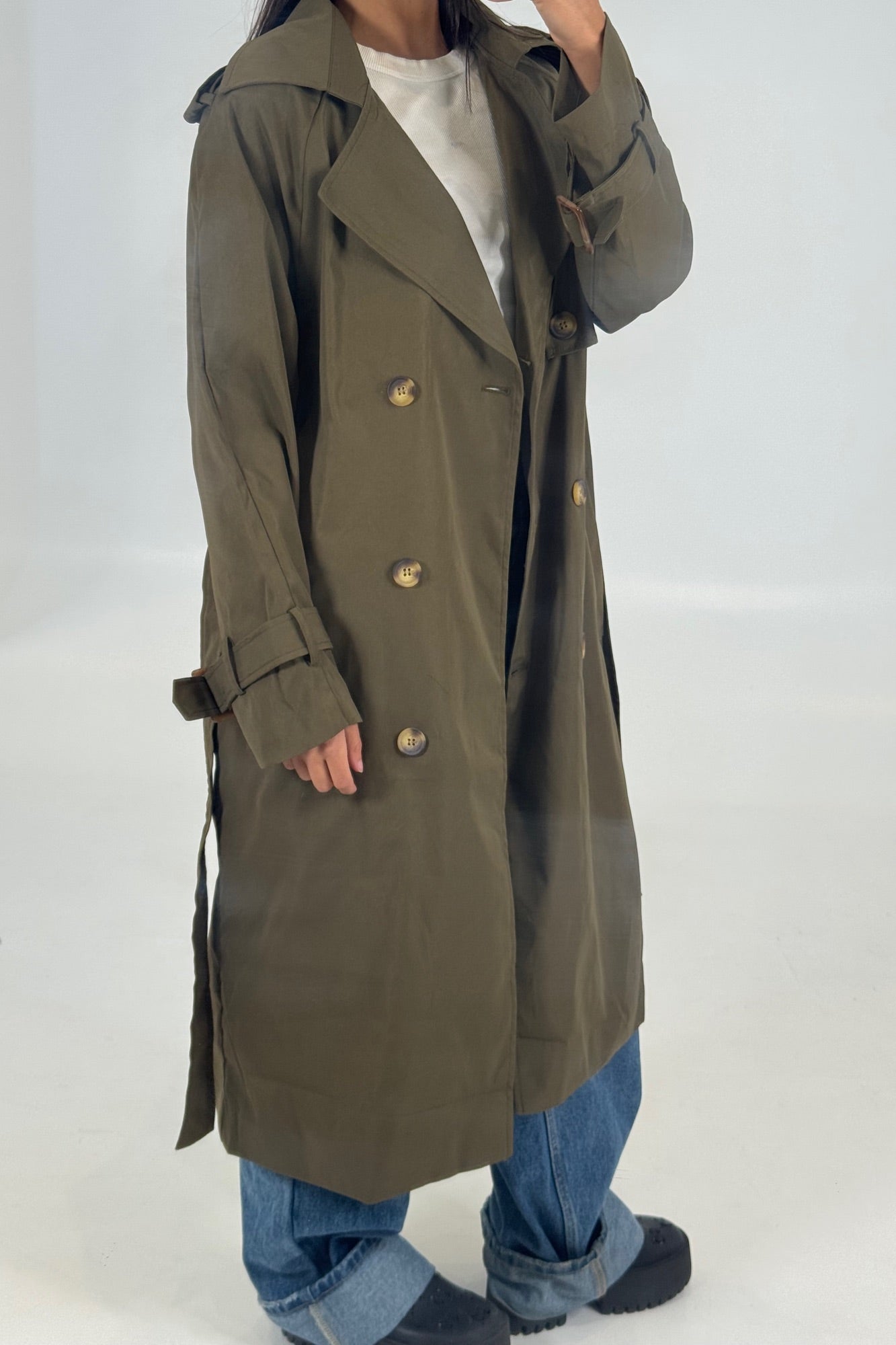 Lia Trench Olive
