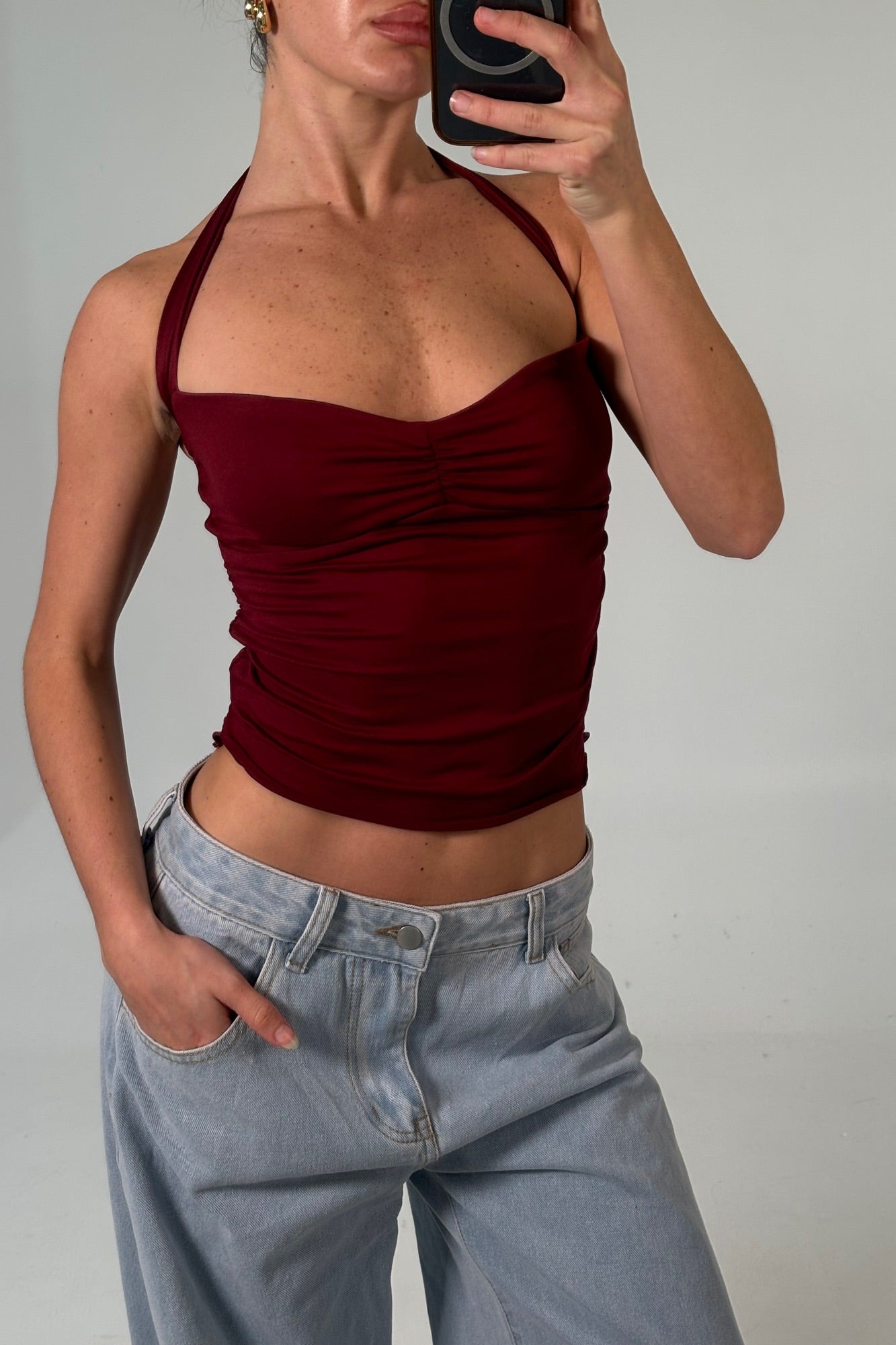 Lora Halter Top Wine