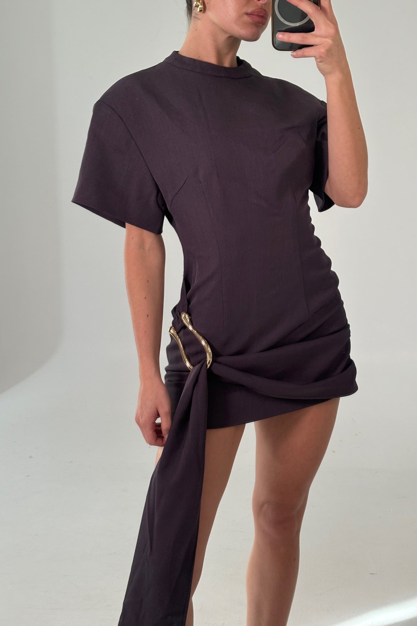 Martini Mini Dress Raisin