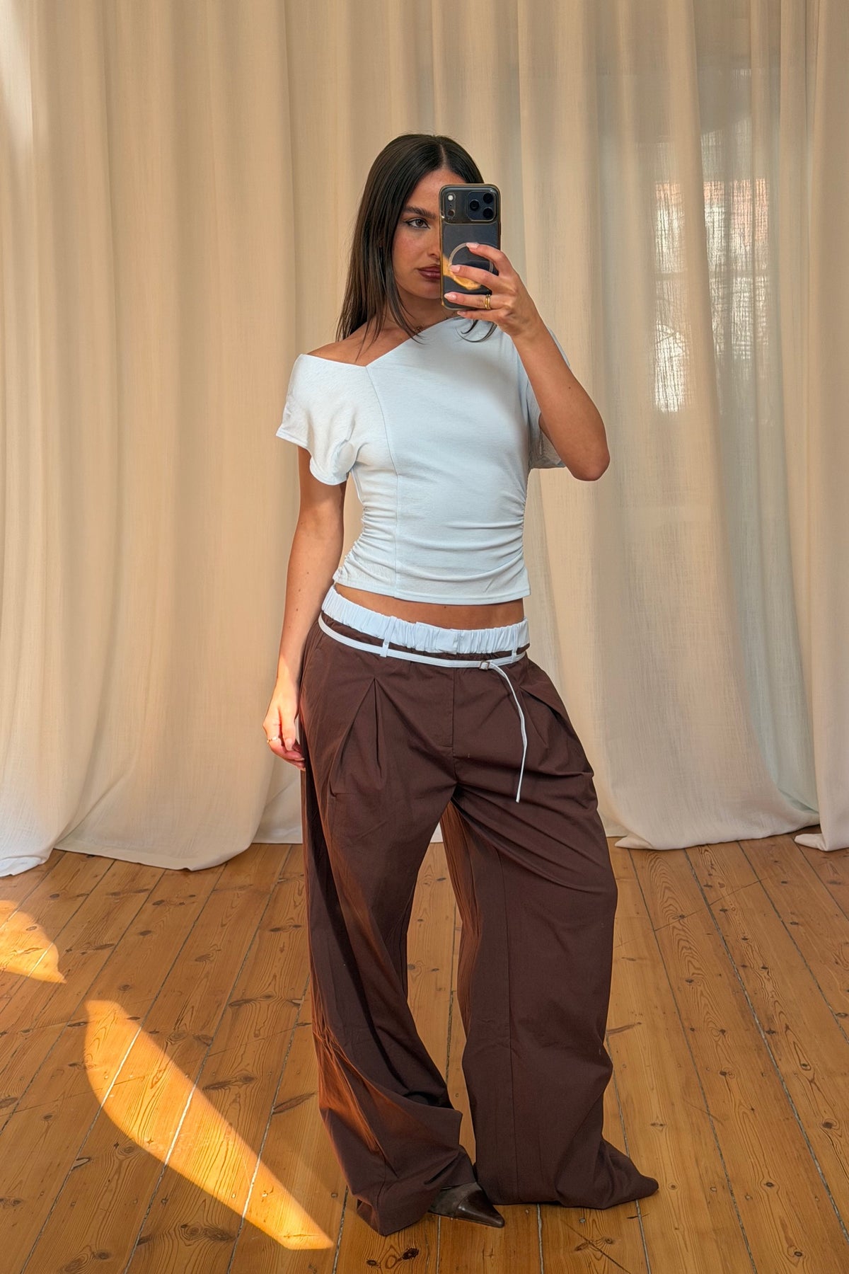 Britta Pants Chocolate/Sky