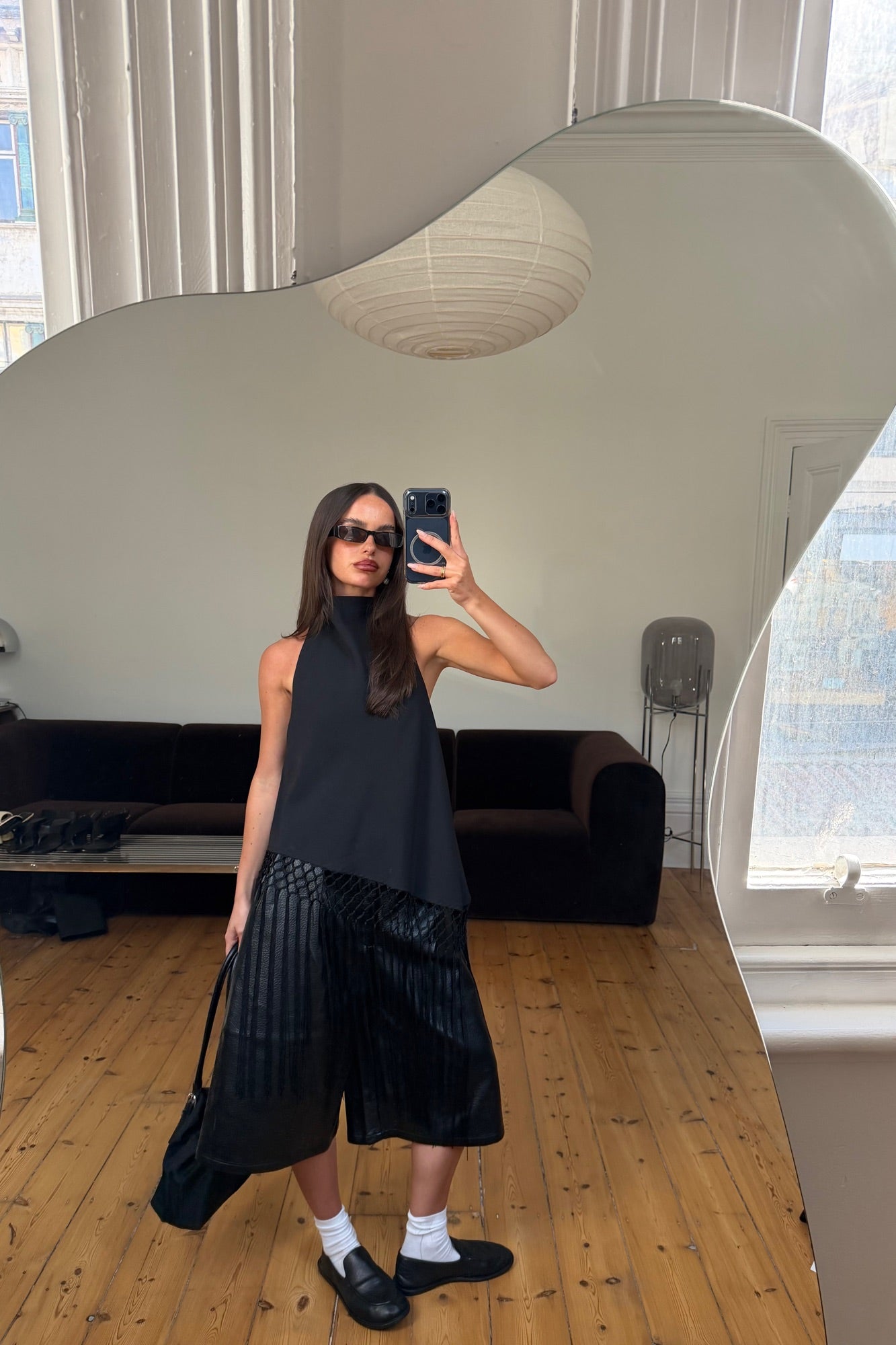 Alicia Fringe Top Black
