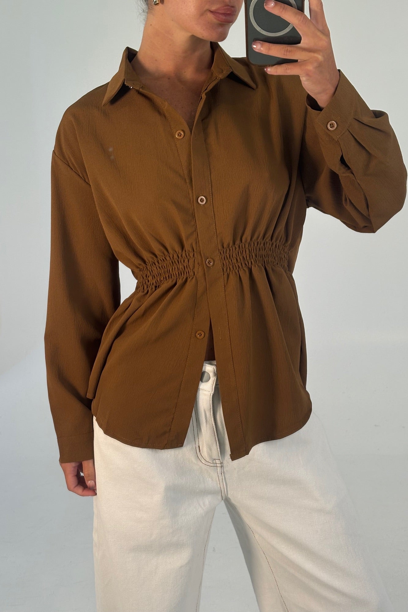 Layla Shirt Chocolate