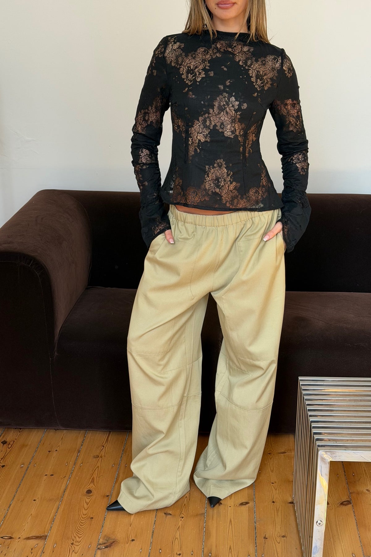 Aisha Lace Top Black