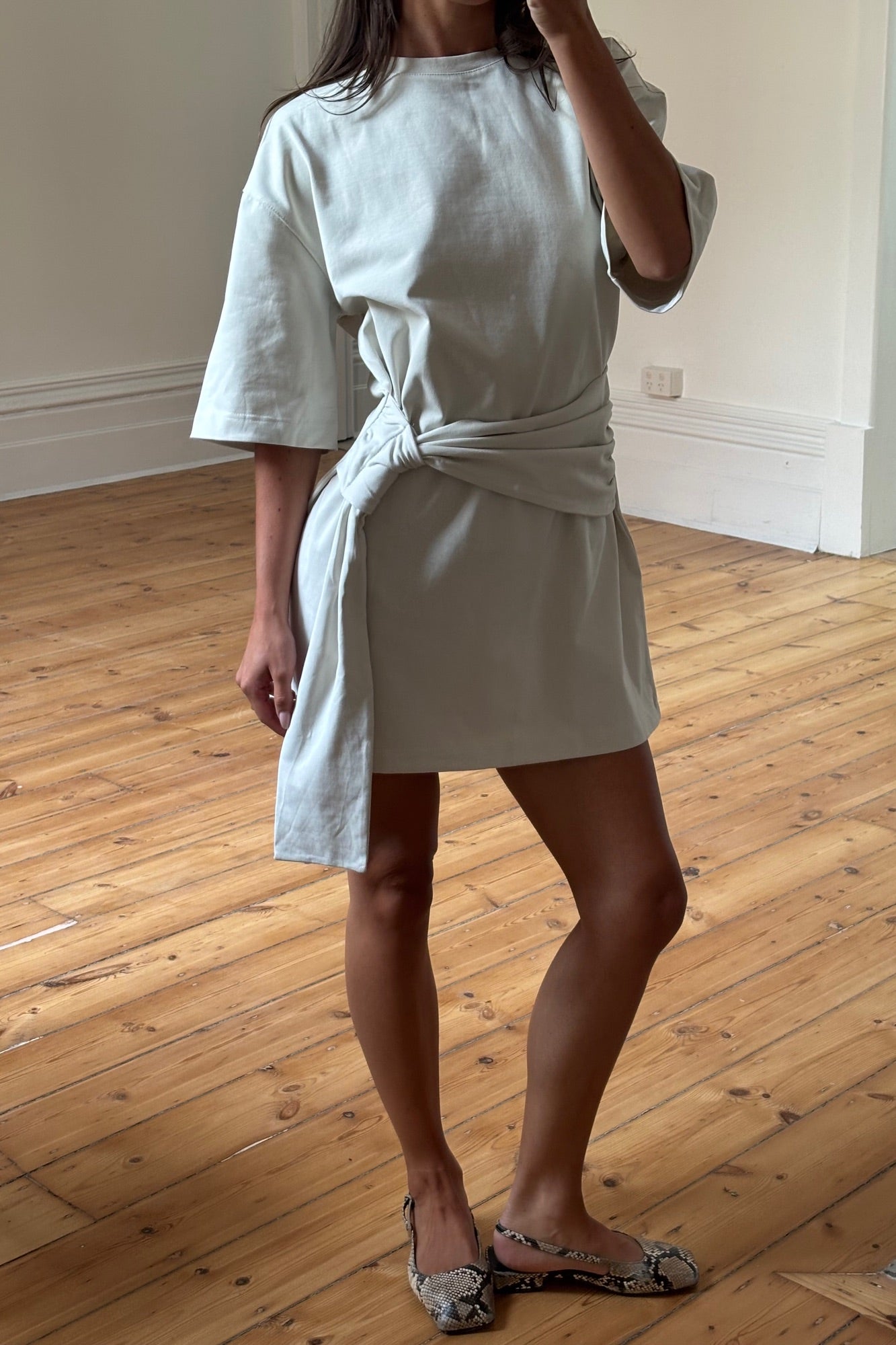 Delani Tee Dress Creme