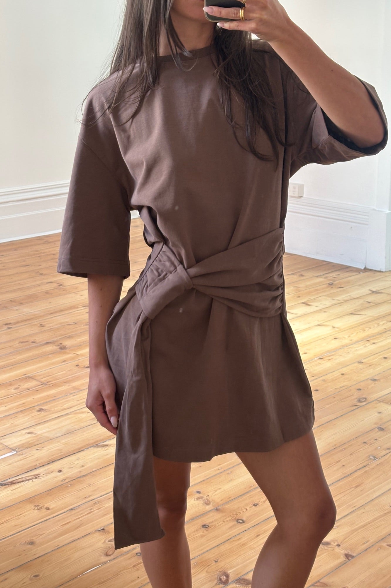 Delani Tee Dress Hazelnut