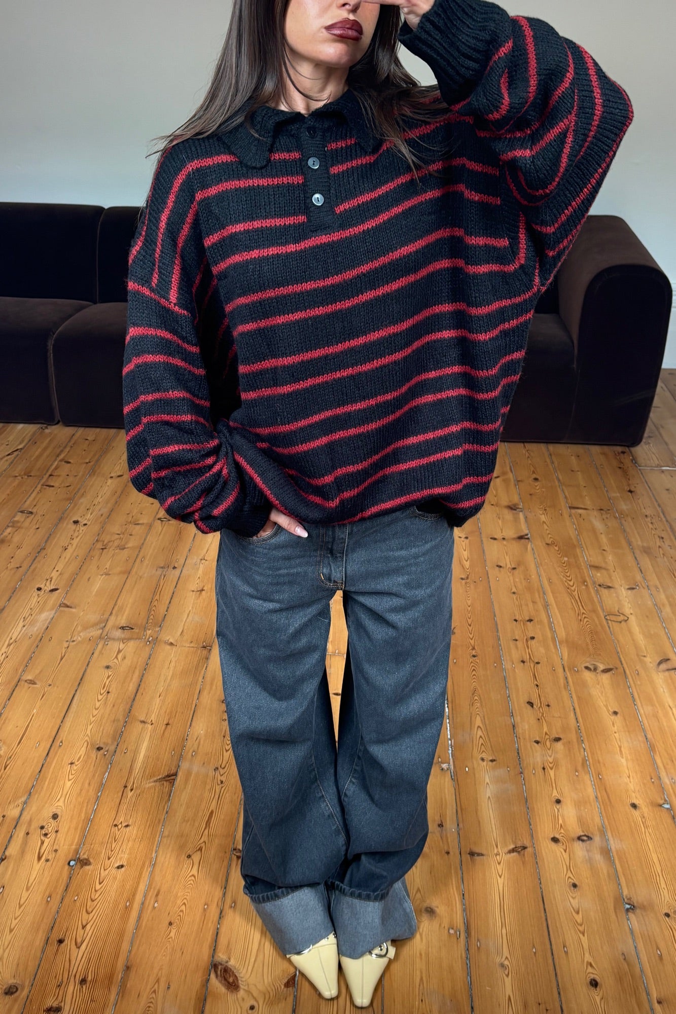 Top Model Cuffed Jean Charcoal