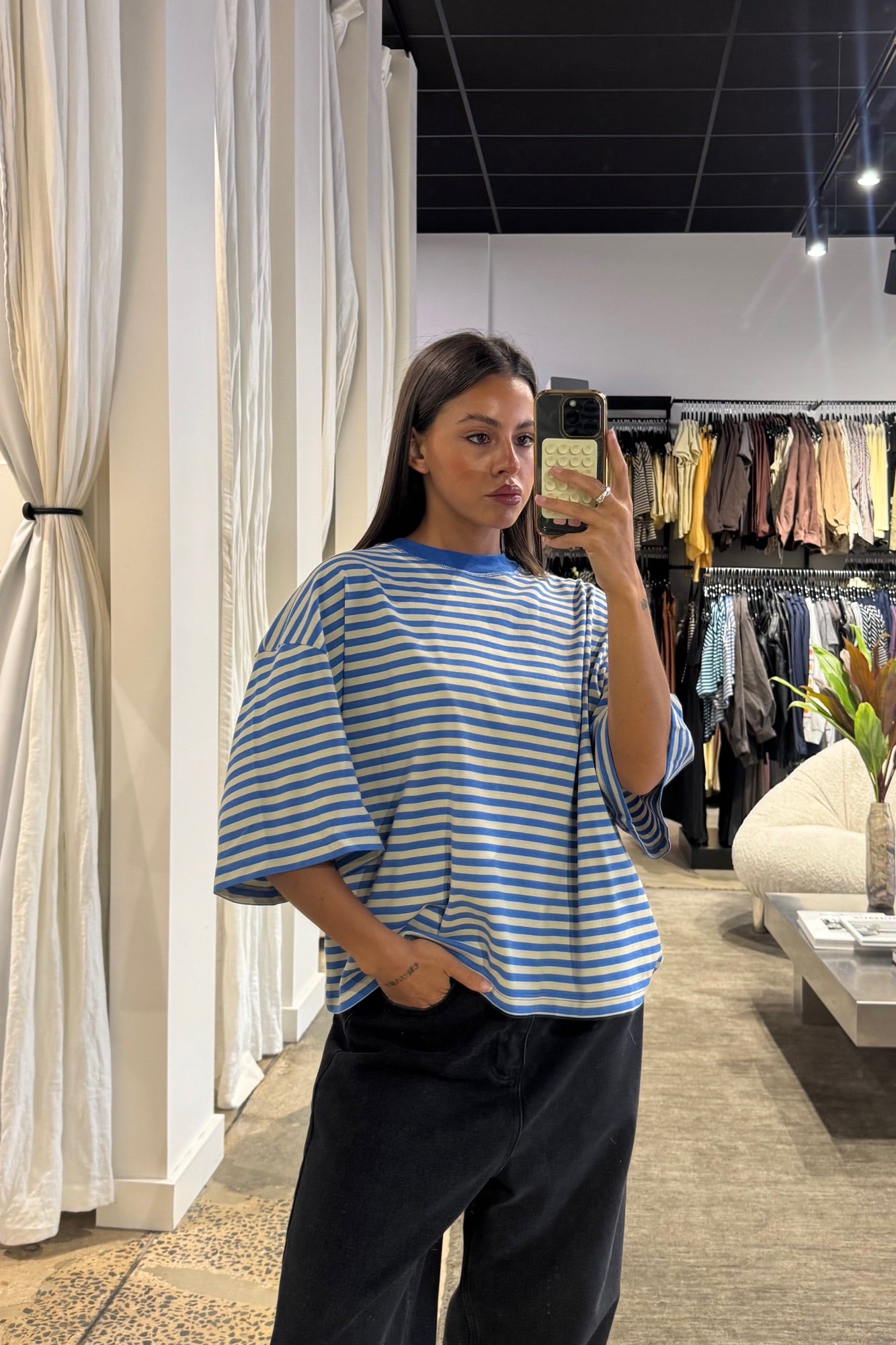 Bloom Short Sleeve Mickey Blue Stripe