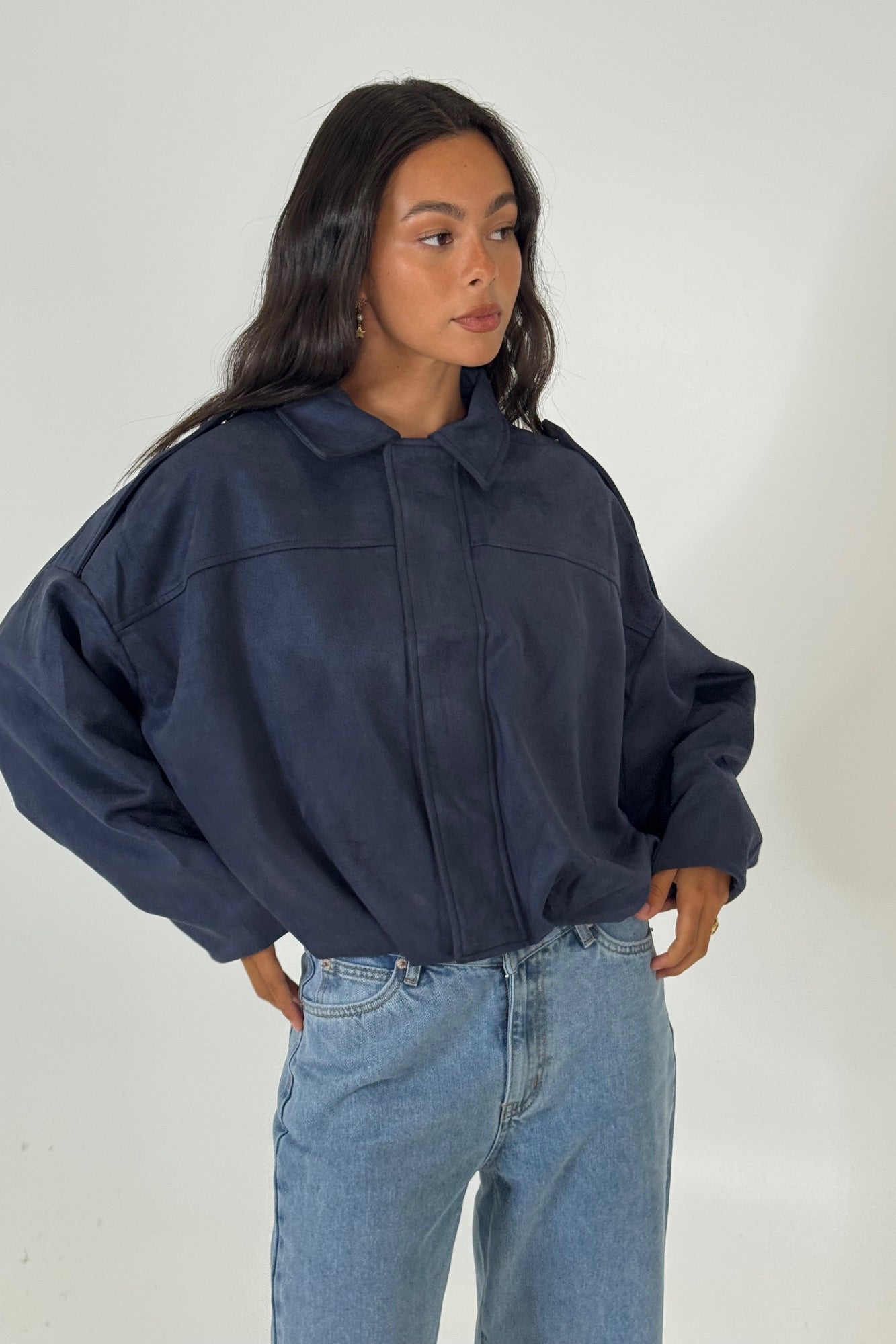 Harmony Suede Jacket Midnight