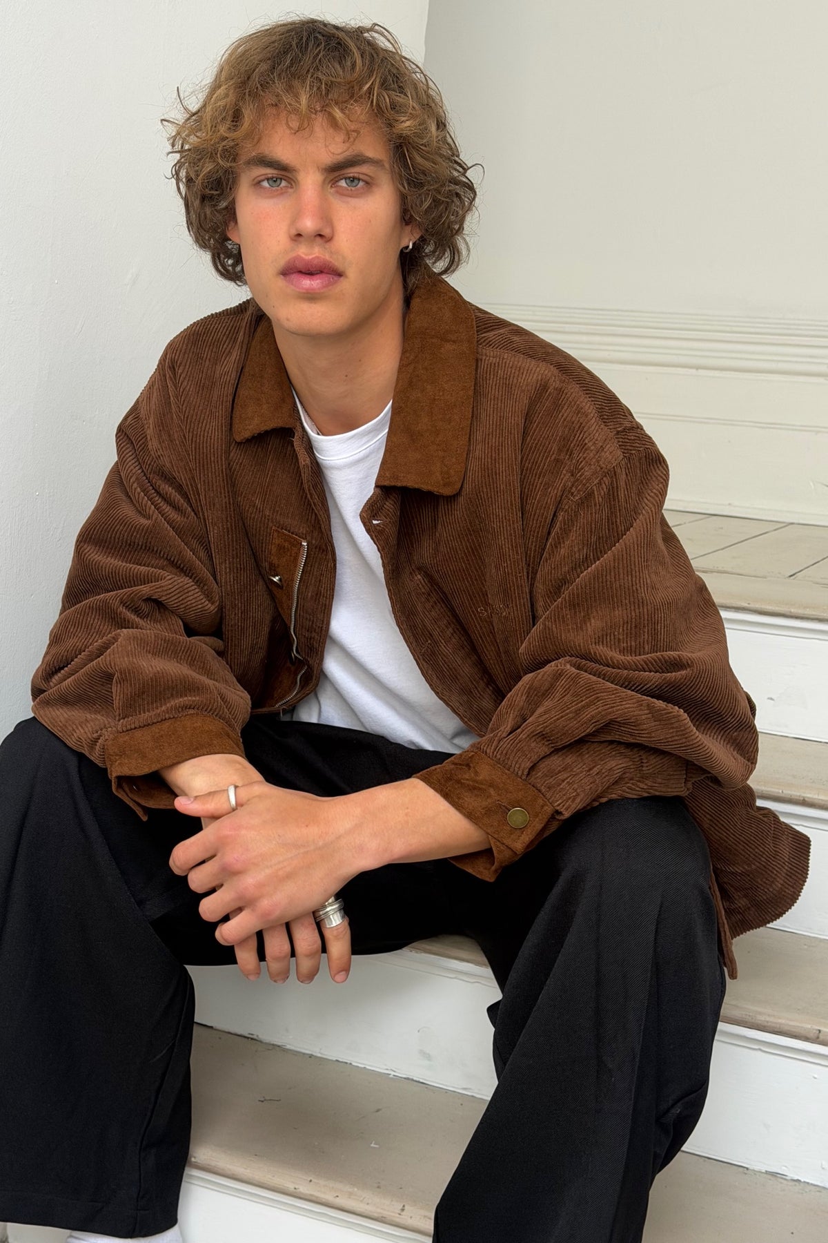 Relaxed Cord Bomber Choc