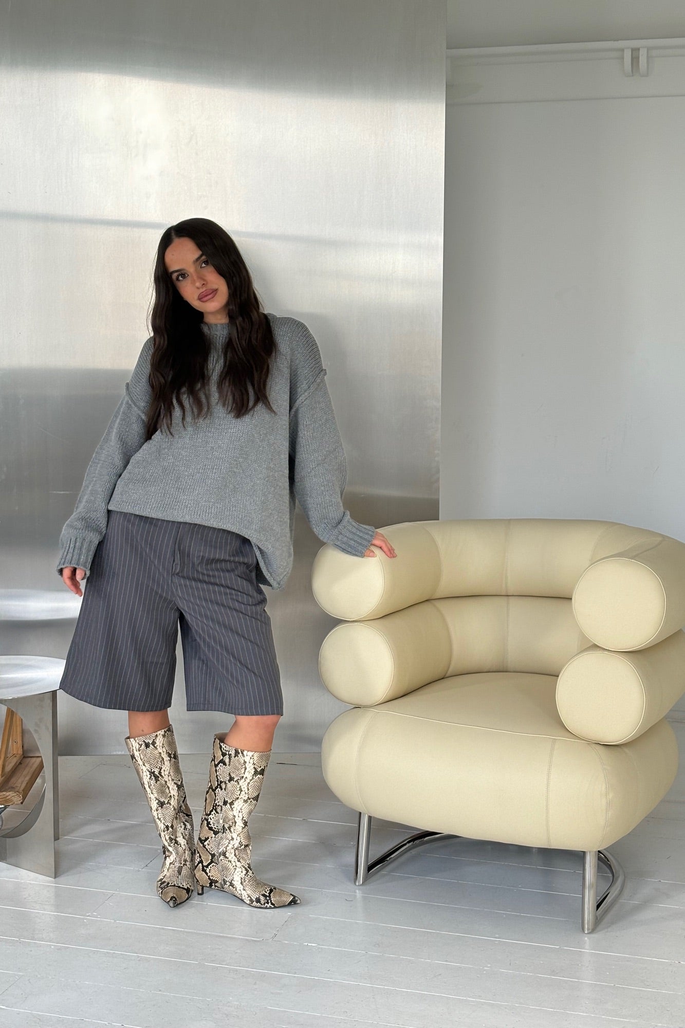 Toni Knit Jumper Grey