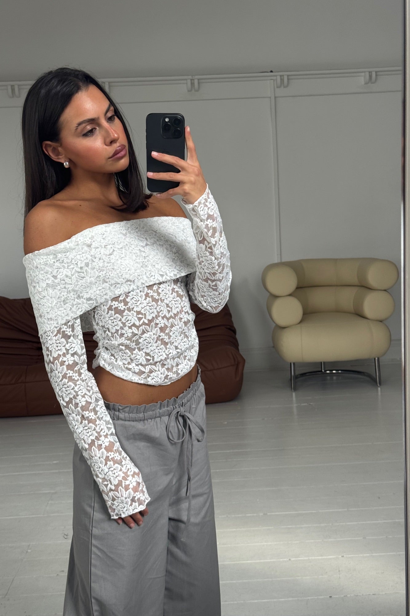 Greta Off The Shoulder Top White