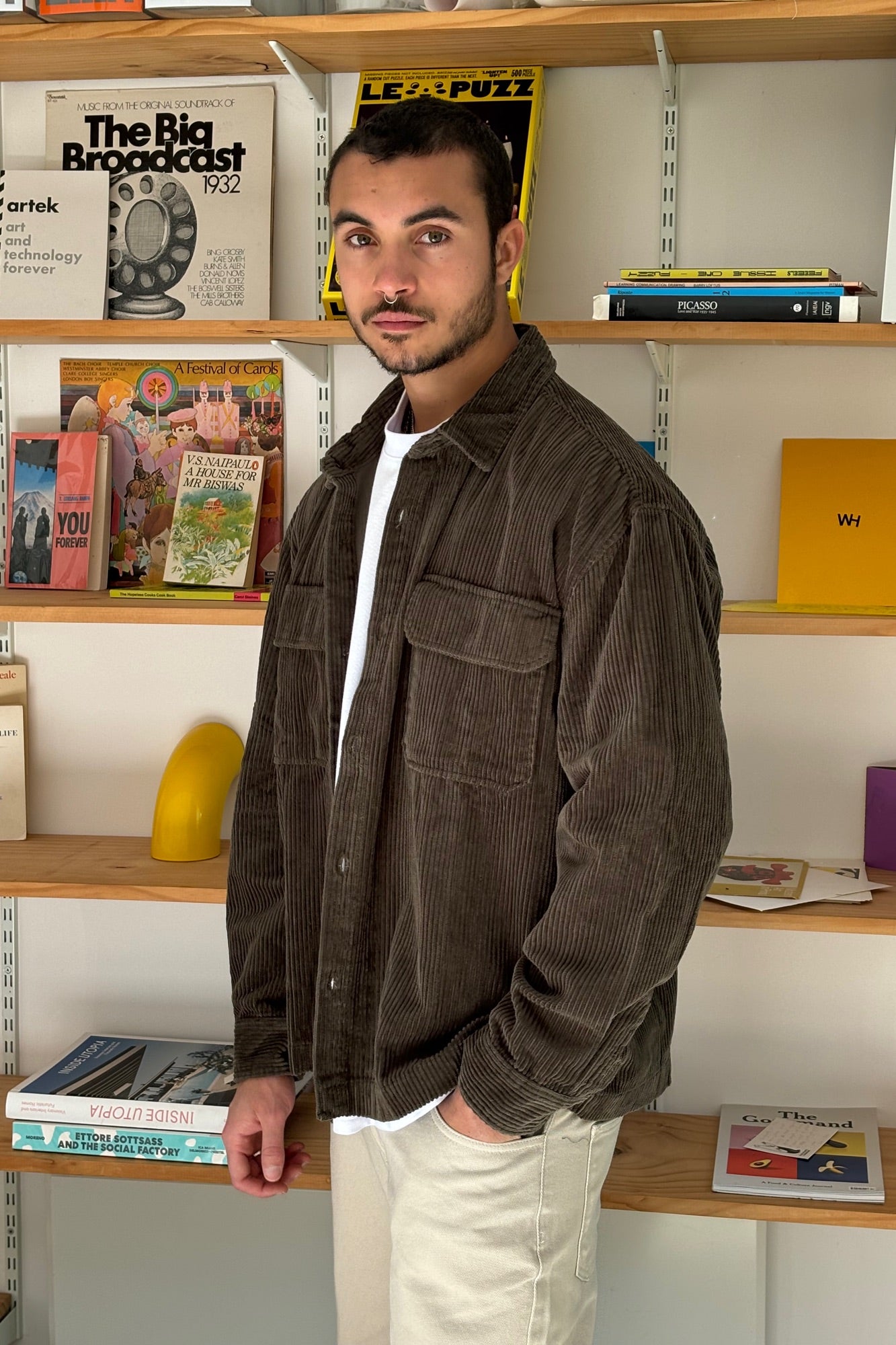 Dion Cord Overshirt Army