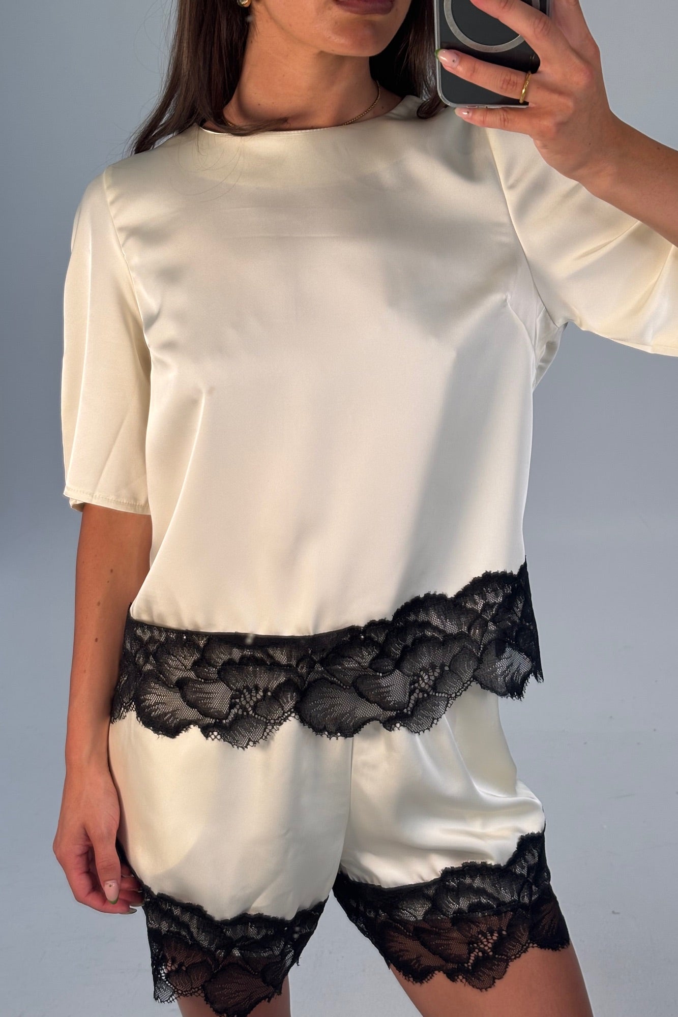 Alias Lace Trim Short White