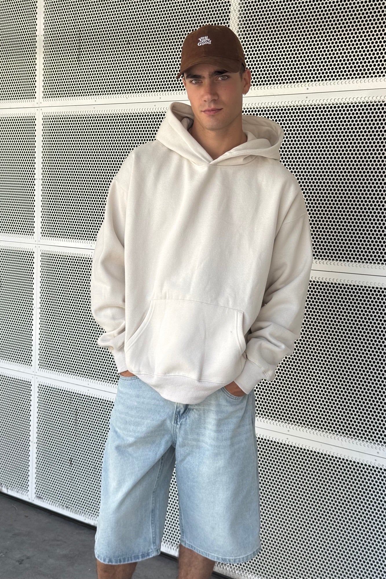 Roman Oversize Basic Hoodie Ivory - FINAL SALE