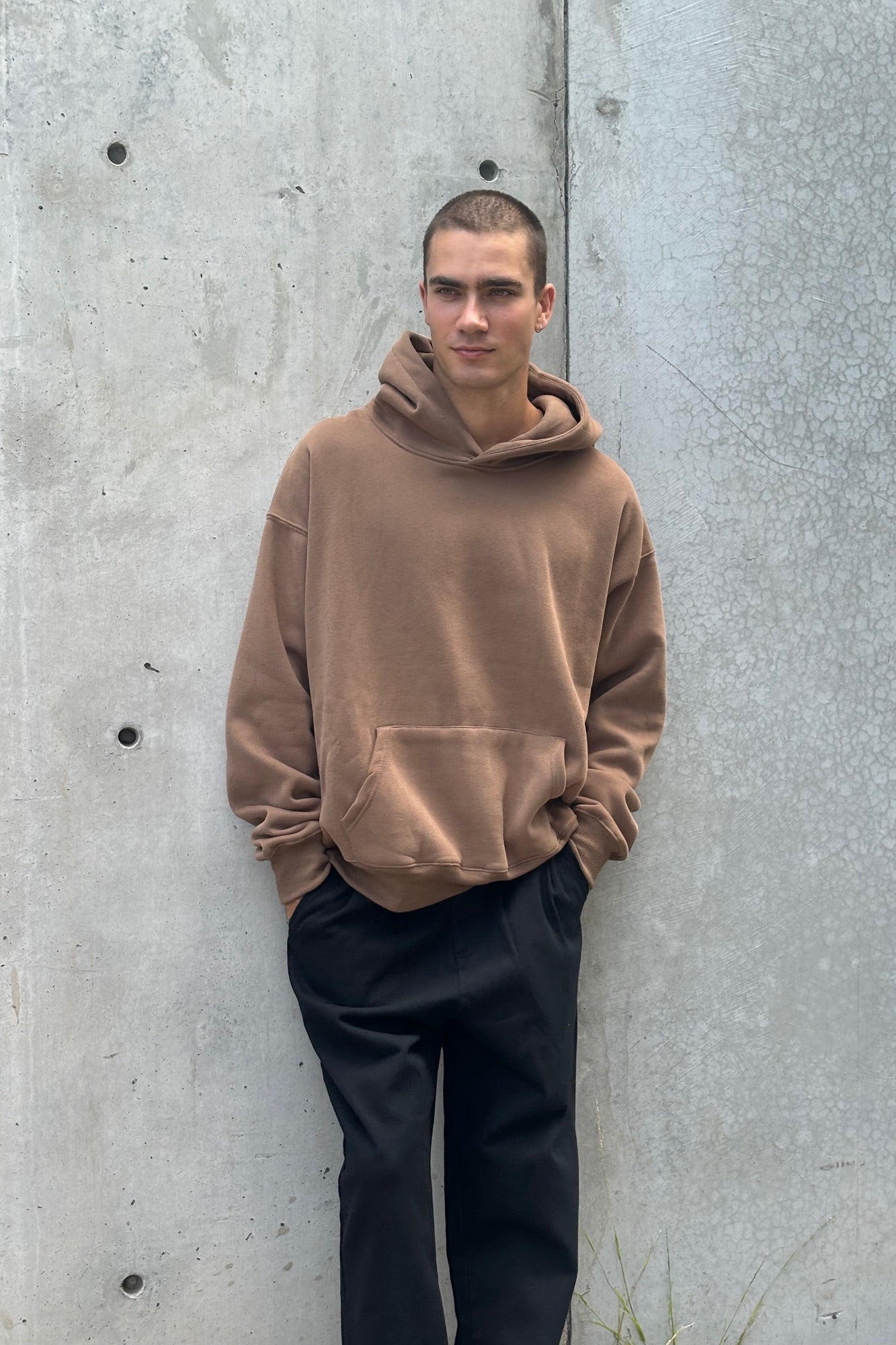 Roman Oversize Hoodie Choc - FINAL SALE
