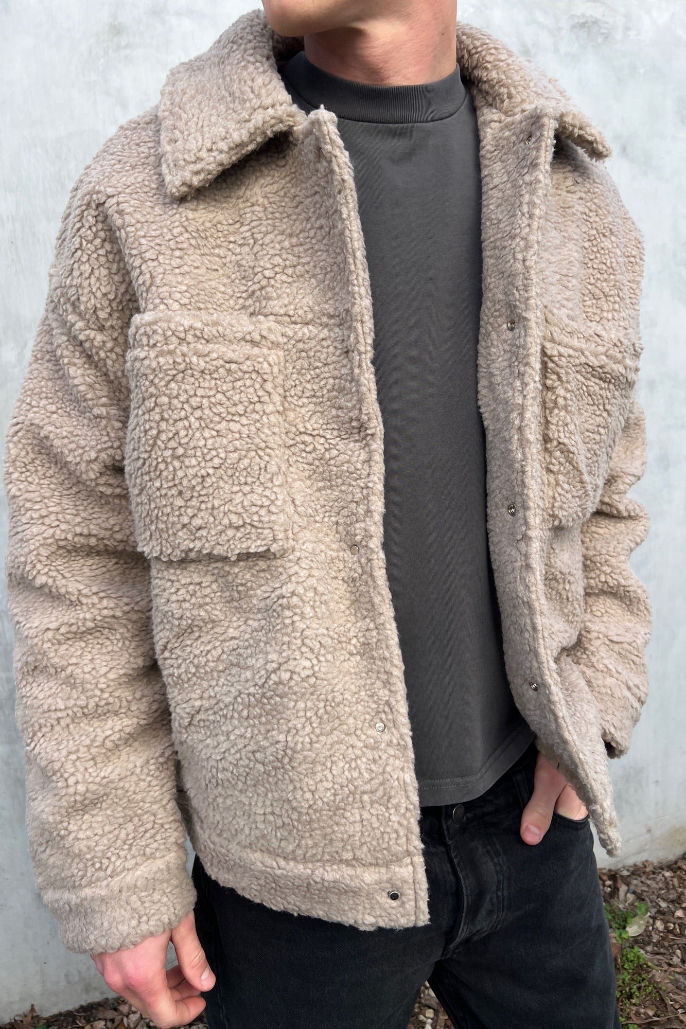Borg Trucker Jacket Natural