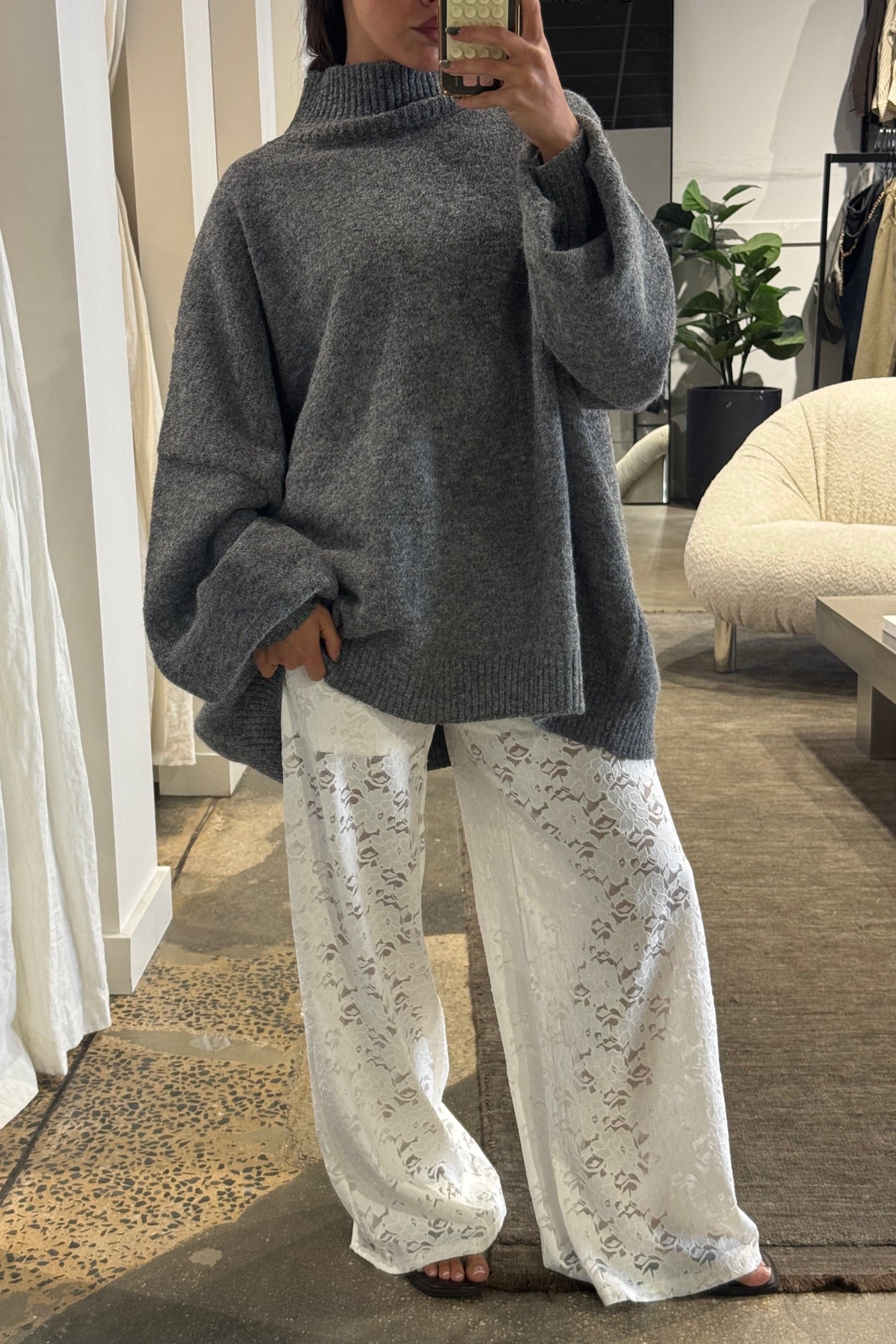 Jacinta Lace Pant White