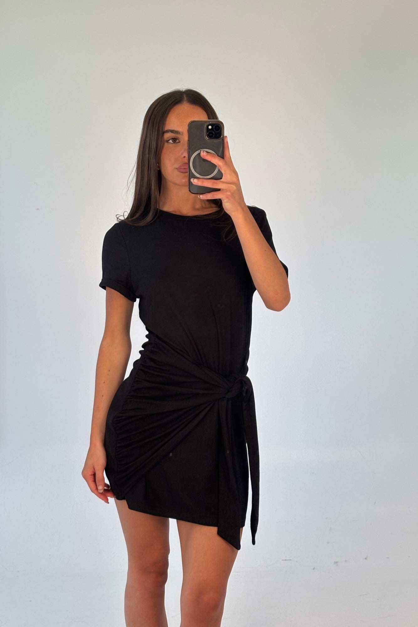 Winnie Shirt Dress Black