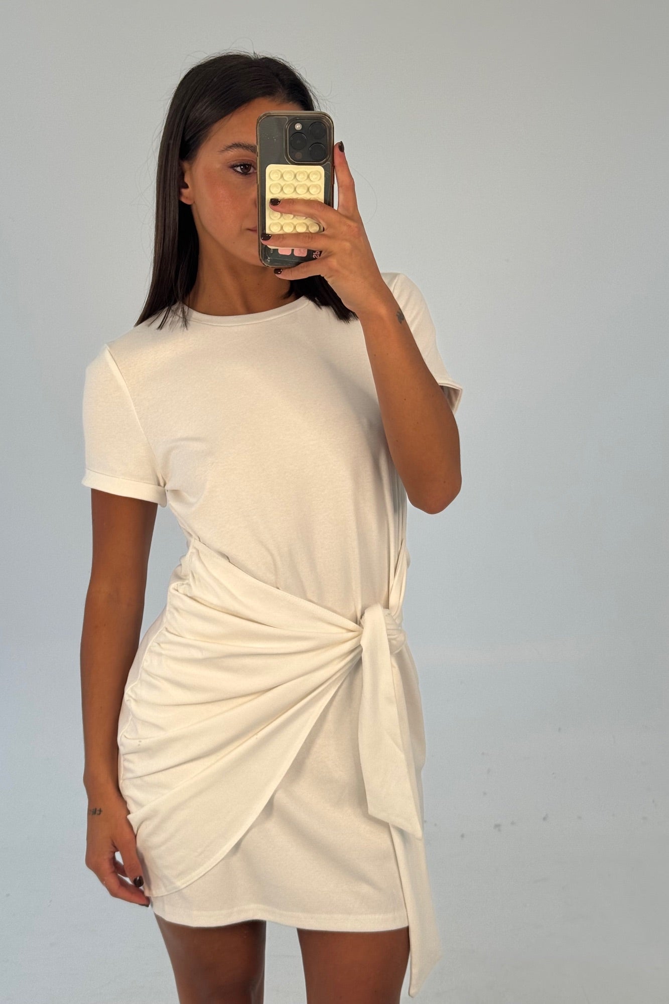 Winnie Shirt Dress White