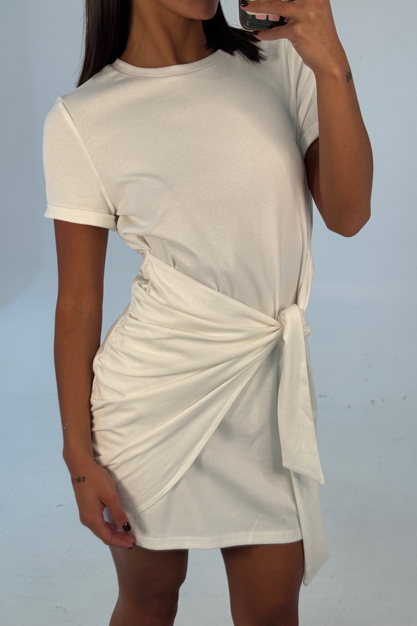 Winnie Shirt Dress White