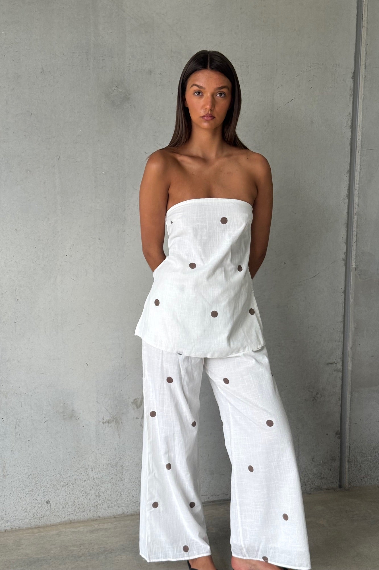 Nora Set White Polka