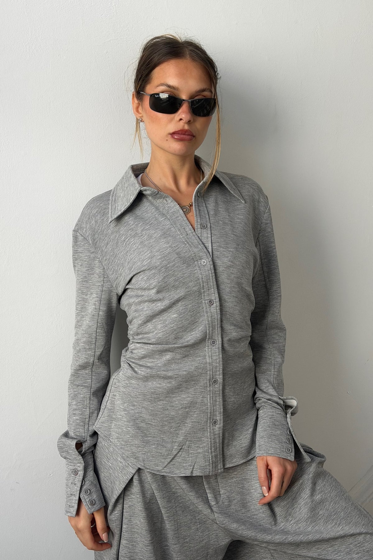Adaia Top Grey Marle