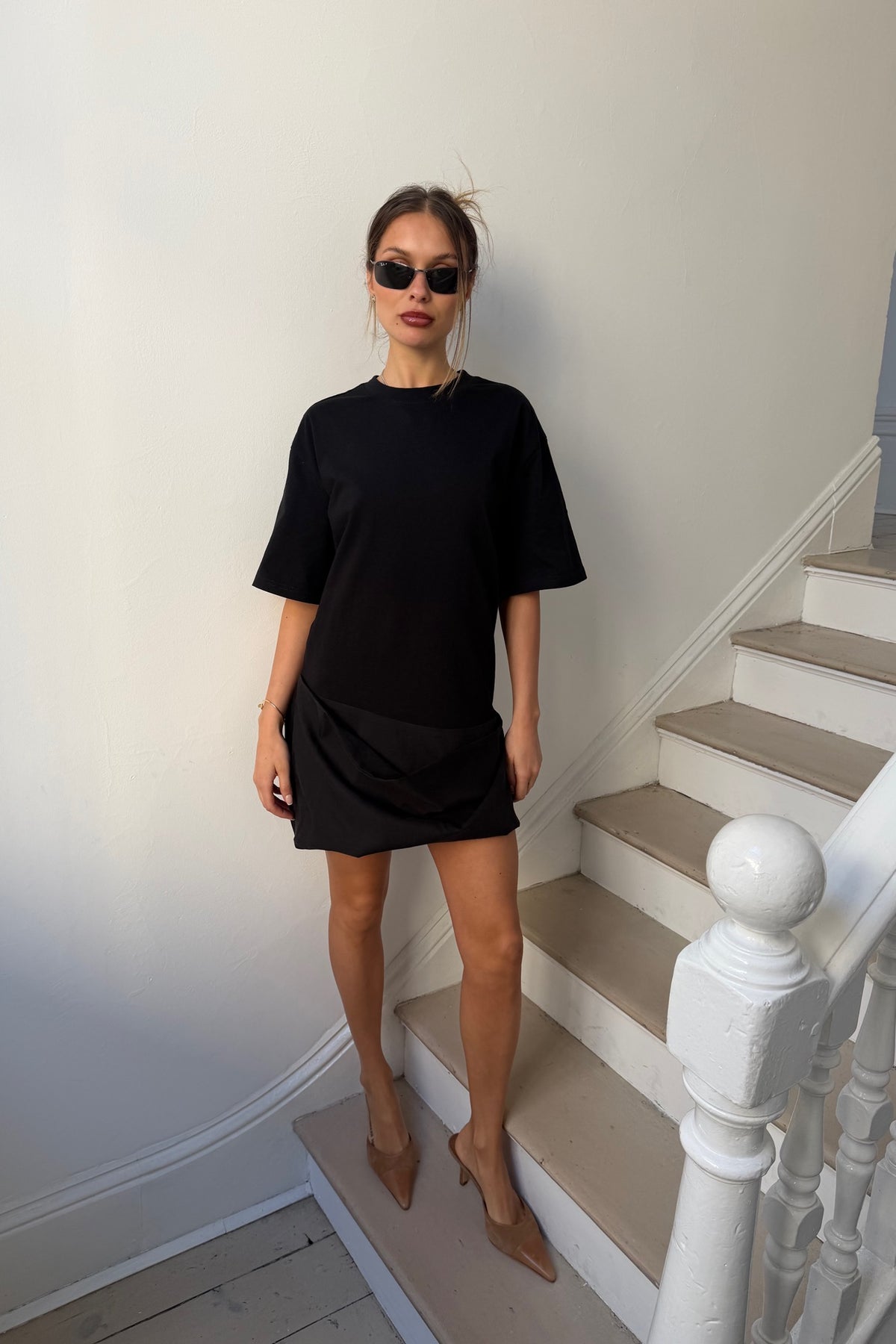 Phoebe T-Shirt Mini Dress Black