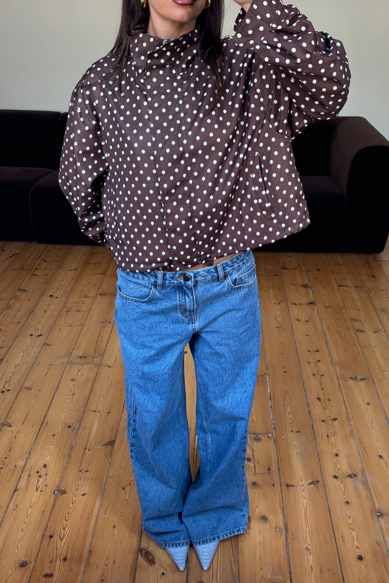 Evelyn Jacket Chocolate Polkadot