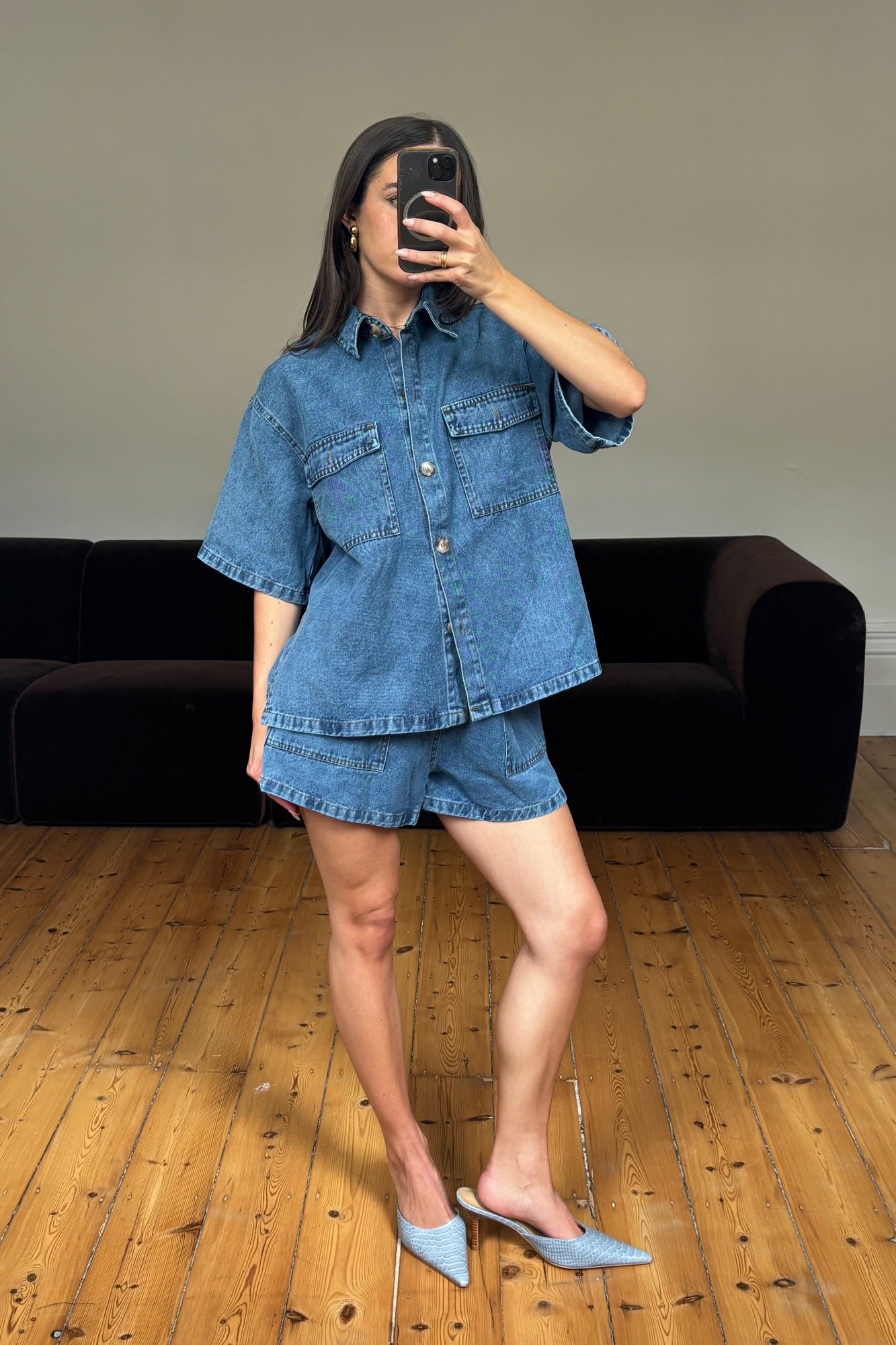 Delaney Denim Set Light Blue