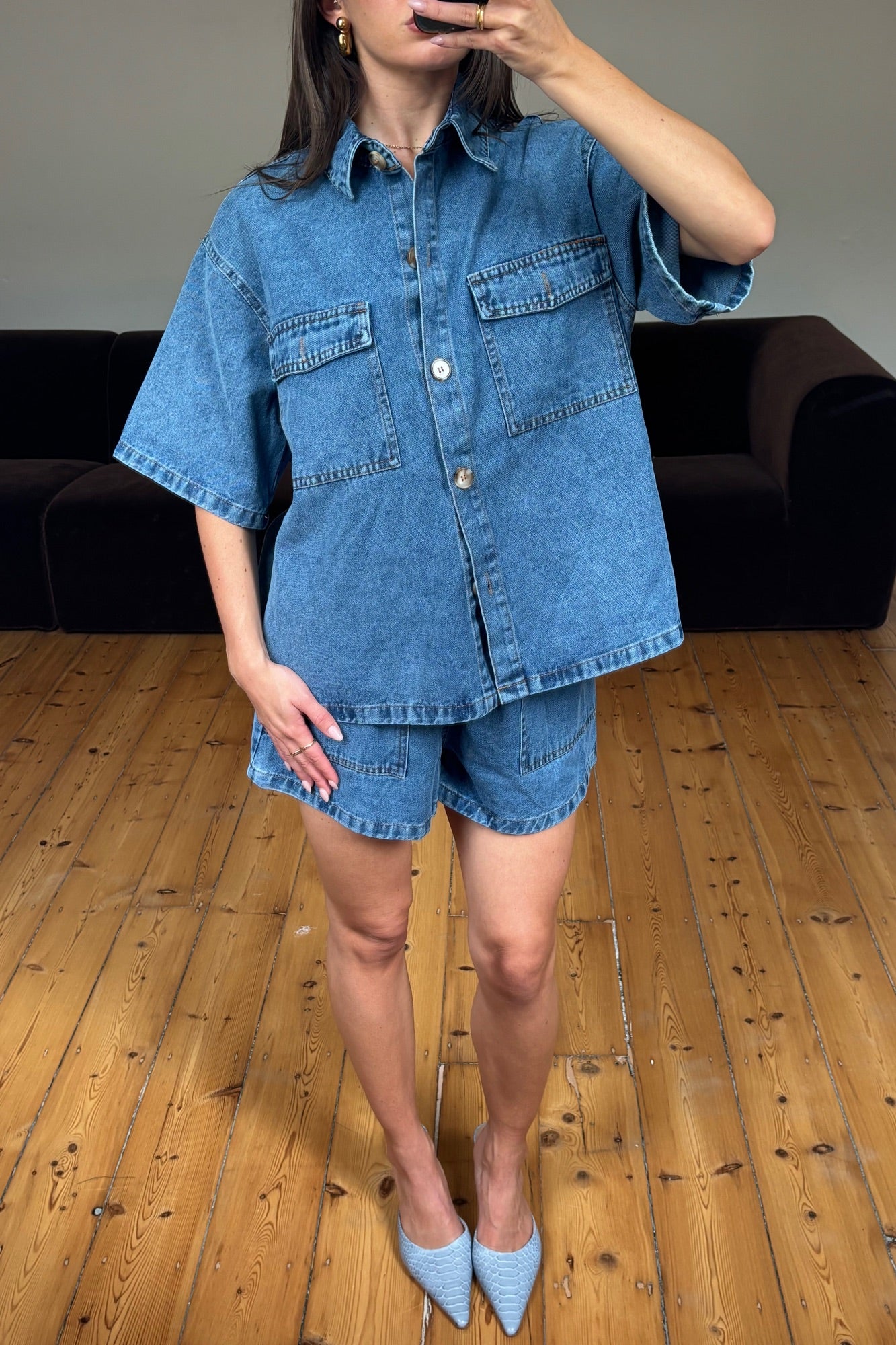 Delaney Denim Set Light Blue