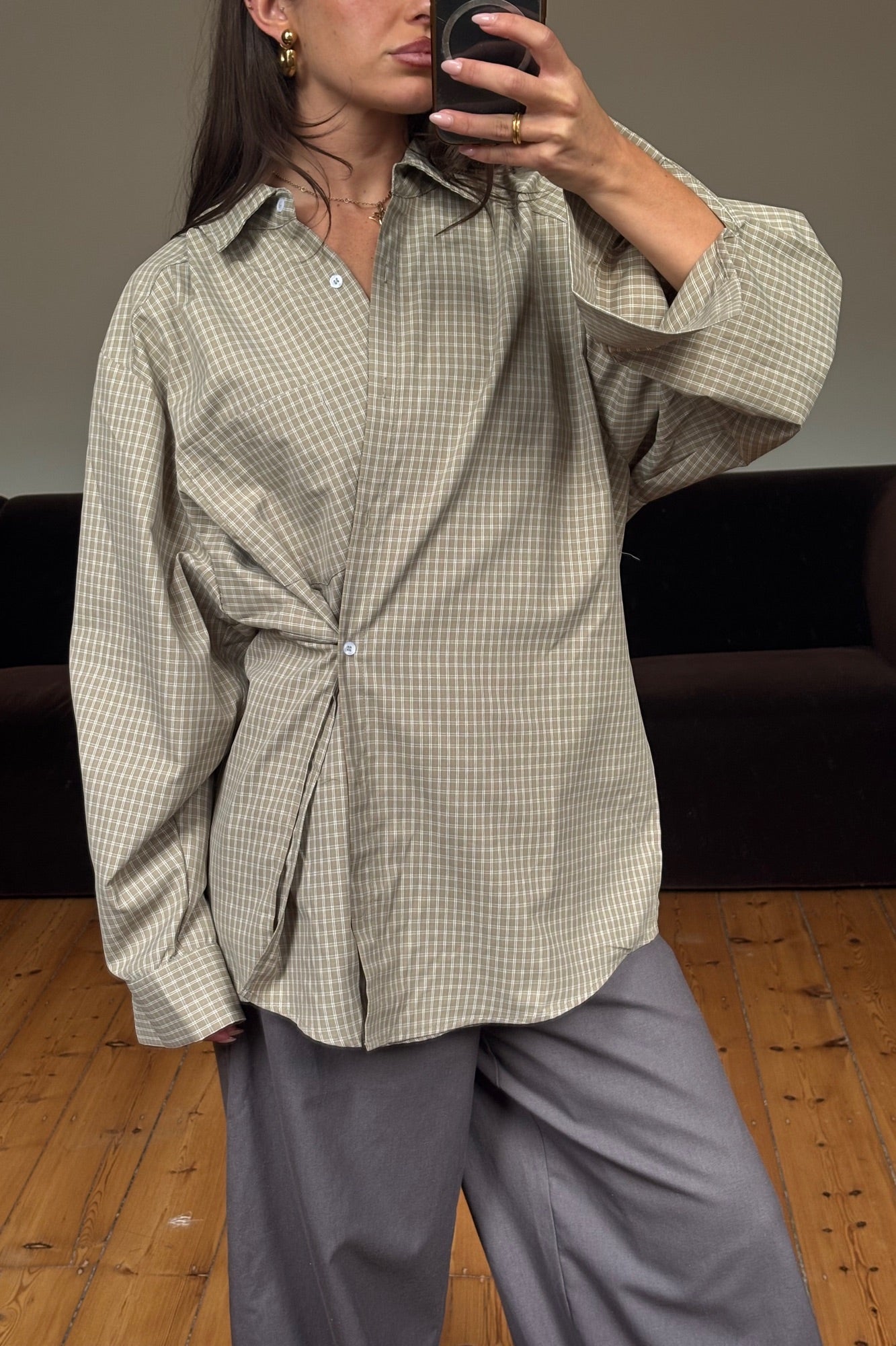 Summer Check Shirt Olive