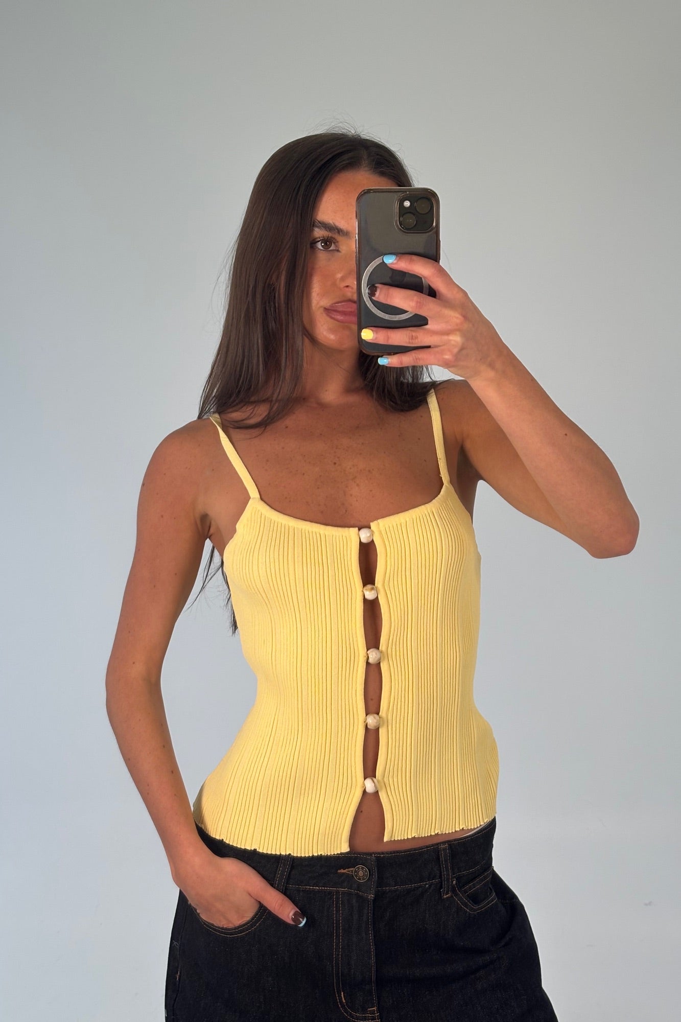 Odessa Knit Tank Top Pollen