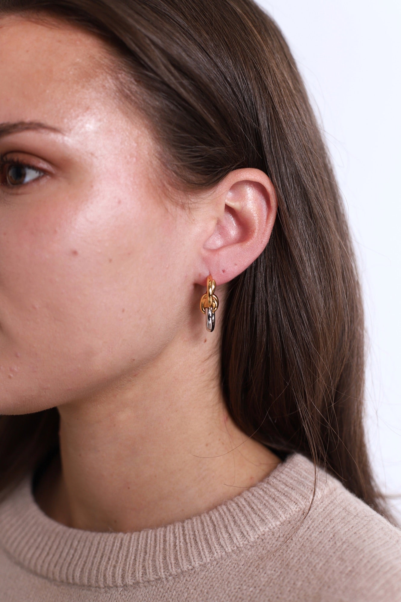 Delica Knotted Earring Mixed Metals