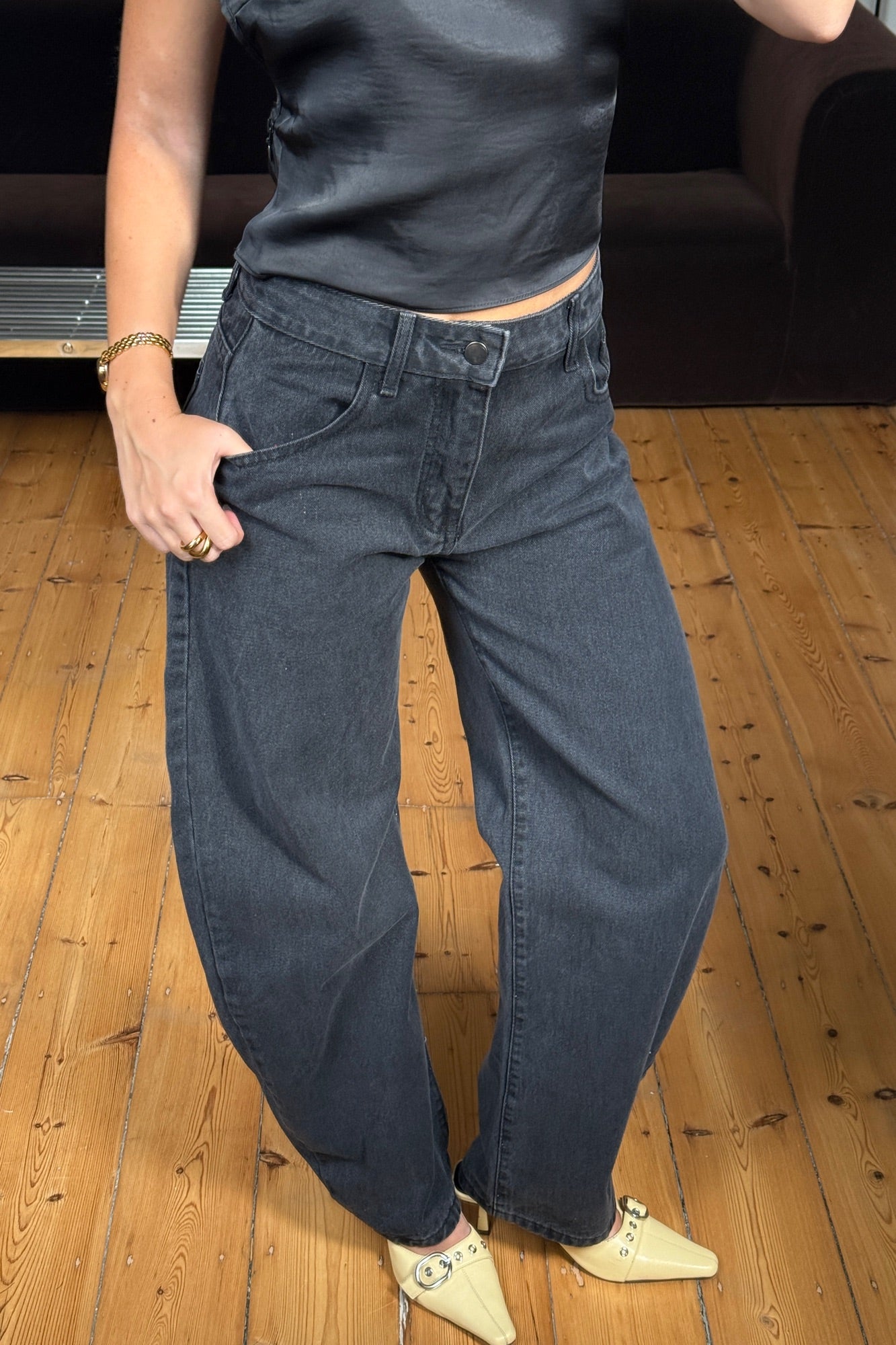 Horseshoe Denim Washed Black