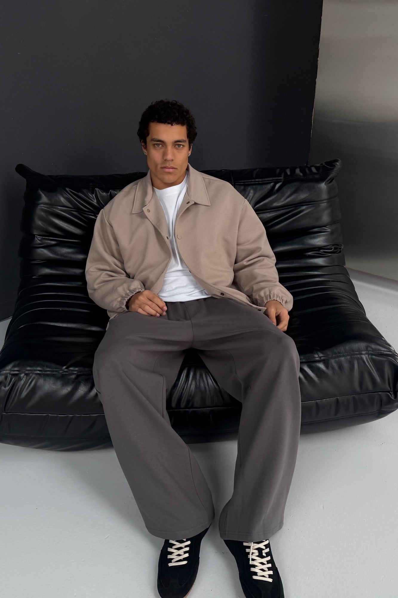 Chet Textured Bomber Ivory